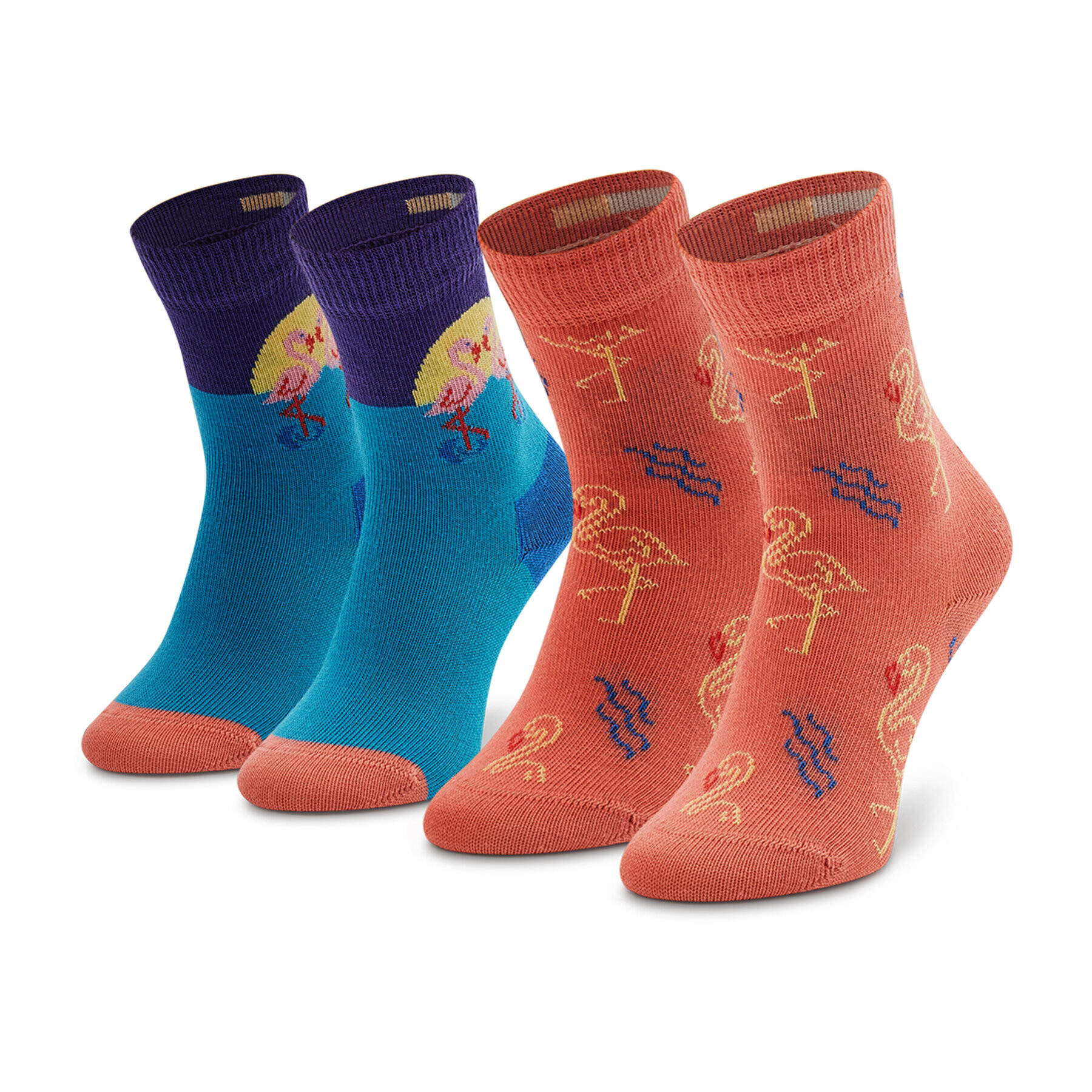 Happy Socks Комплект 2 чифта дълги чорапи детски KFLM02-2700 Цветен - Pepit.bg