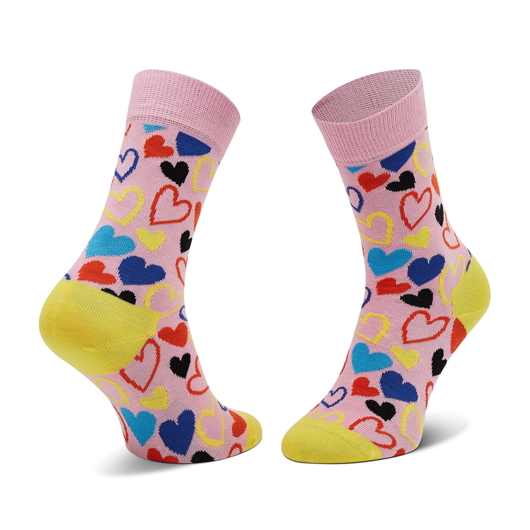 Happy Socks Комплект 2 чифта дълги чорапи детски KHAL02-3500 Розов - Pepit.bg