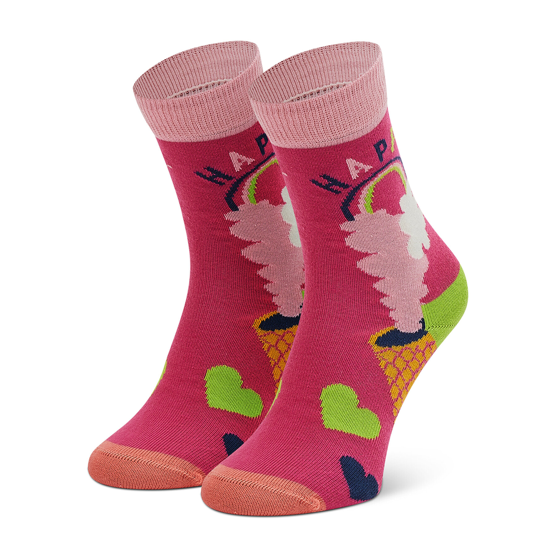 Happy Socks Комплект 2 чифта дълги чорапи детски KHAL02-3500 Розов - Pepit.bg