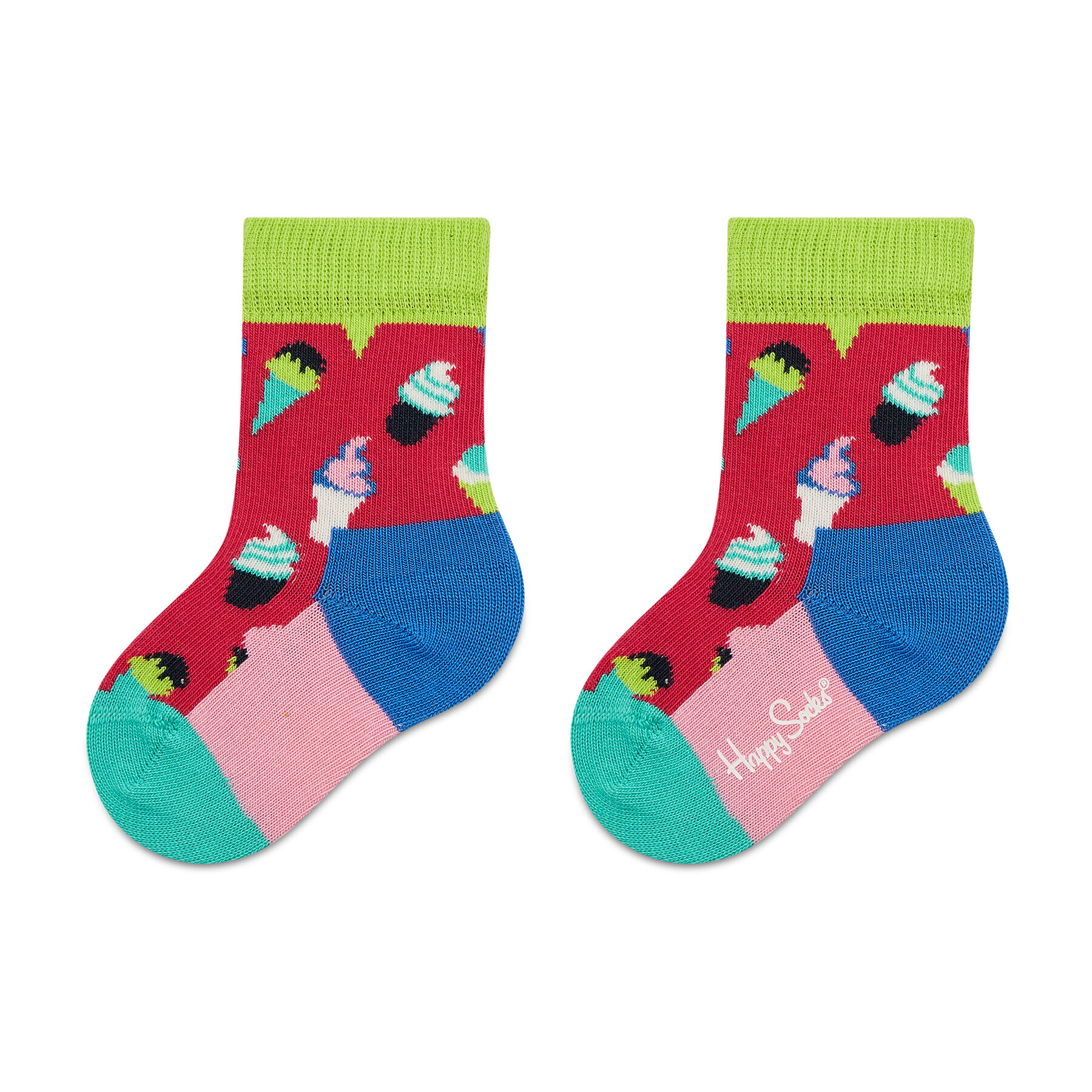 Happy Socks Комплект 2 чифта дълги чорапи детски KICE02-3500 Цветен - Pepit.bg