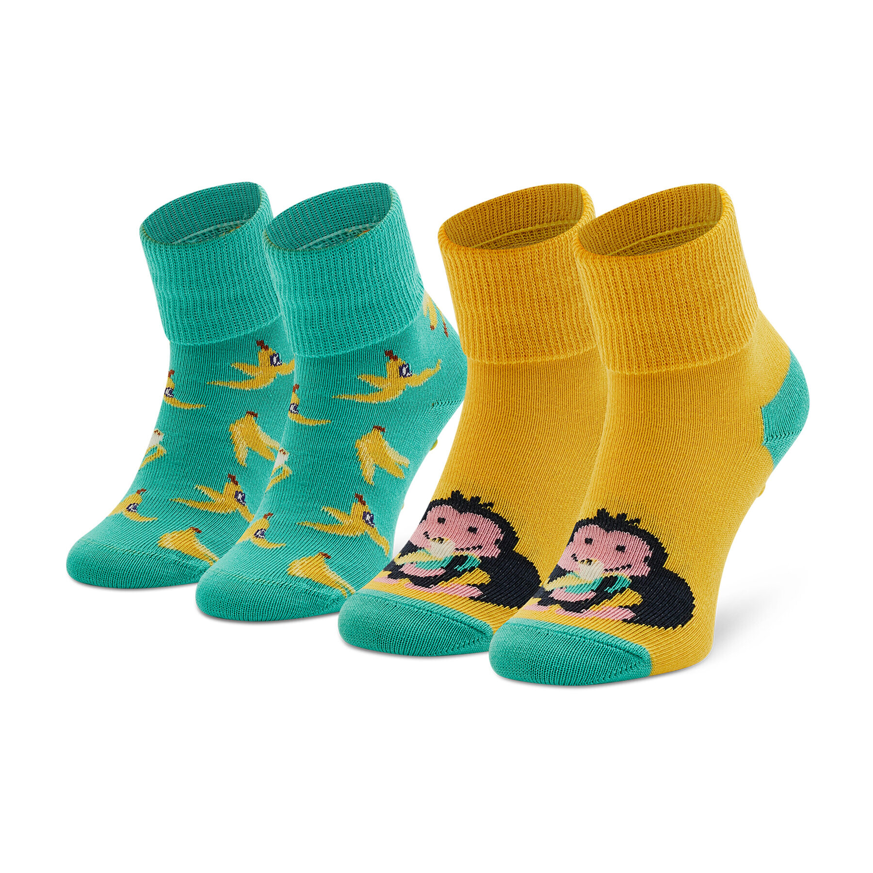 Happy Socks Комплект 2 чифта дълги чорапи детски KMNB19-7000 Зелен - Pepit.bg