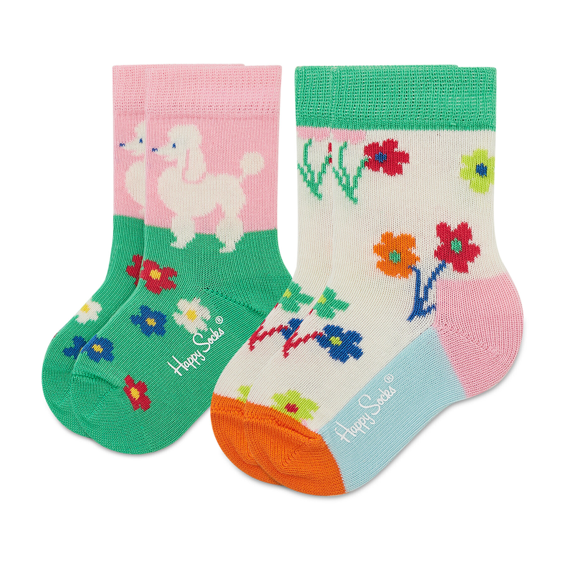 Happy Socks Комплект 2 чифта дълги чорапи детски KPDF02-7300 Цветен - Pepit.bg