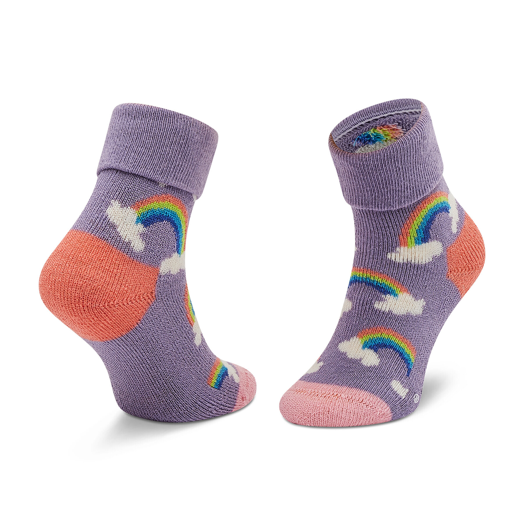 Happy Socks Комплект 2 чифта дълги чорапи детски KRAU45-5000 Розов - Pepit.bg