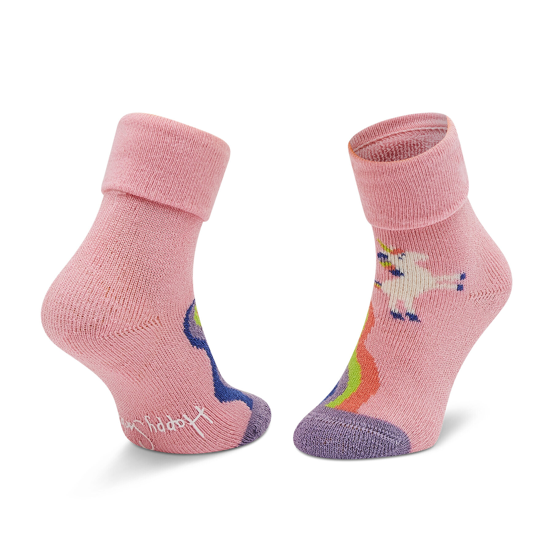 Happy Socks Комплект 2 чифта дълги чорапи детски KRAU45-5000 Розов - Pepit.bg