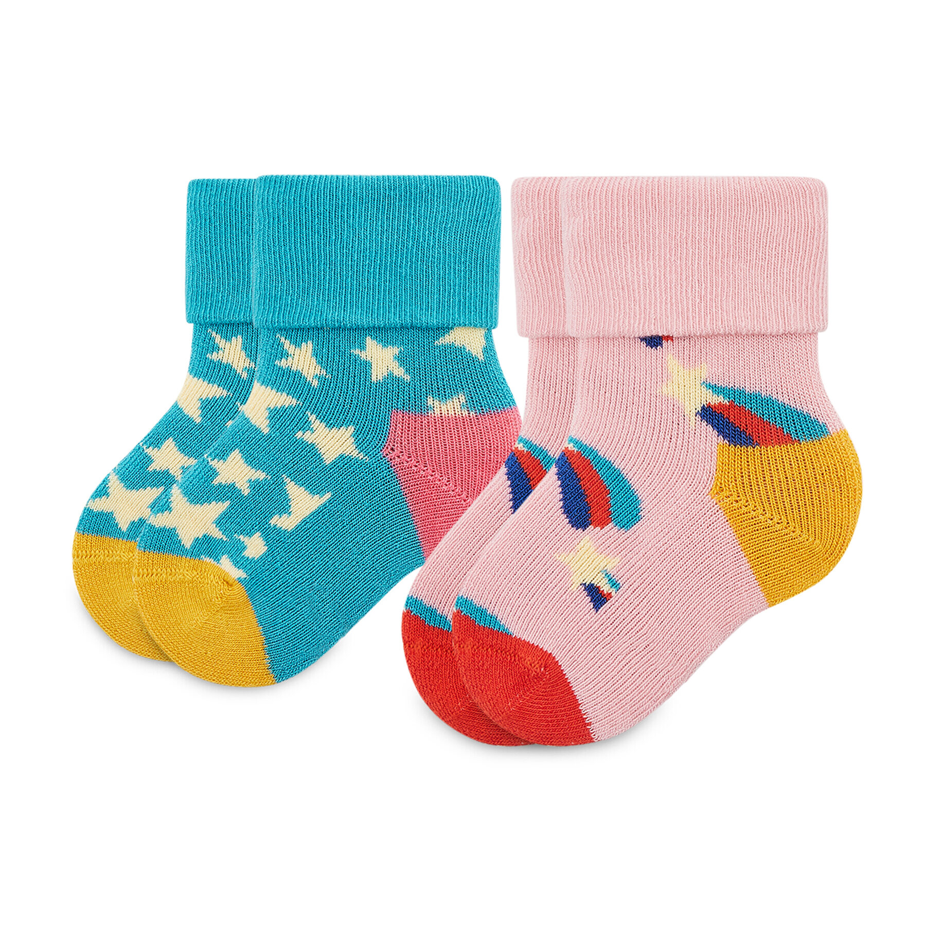 Happy Socks Комплект 2 чифта дълги чорапи детски KSST45-6300 Цветен - Pepit.bg