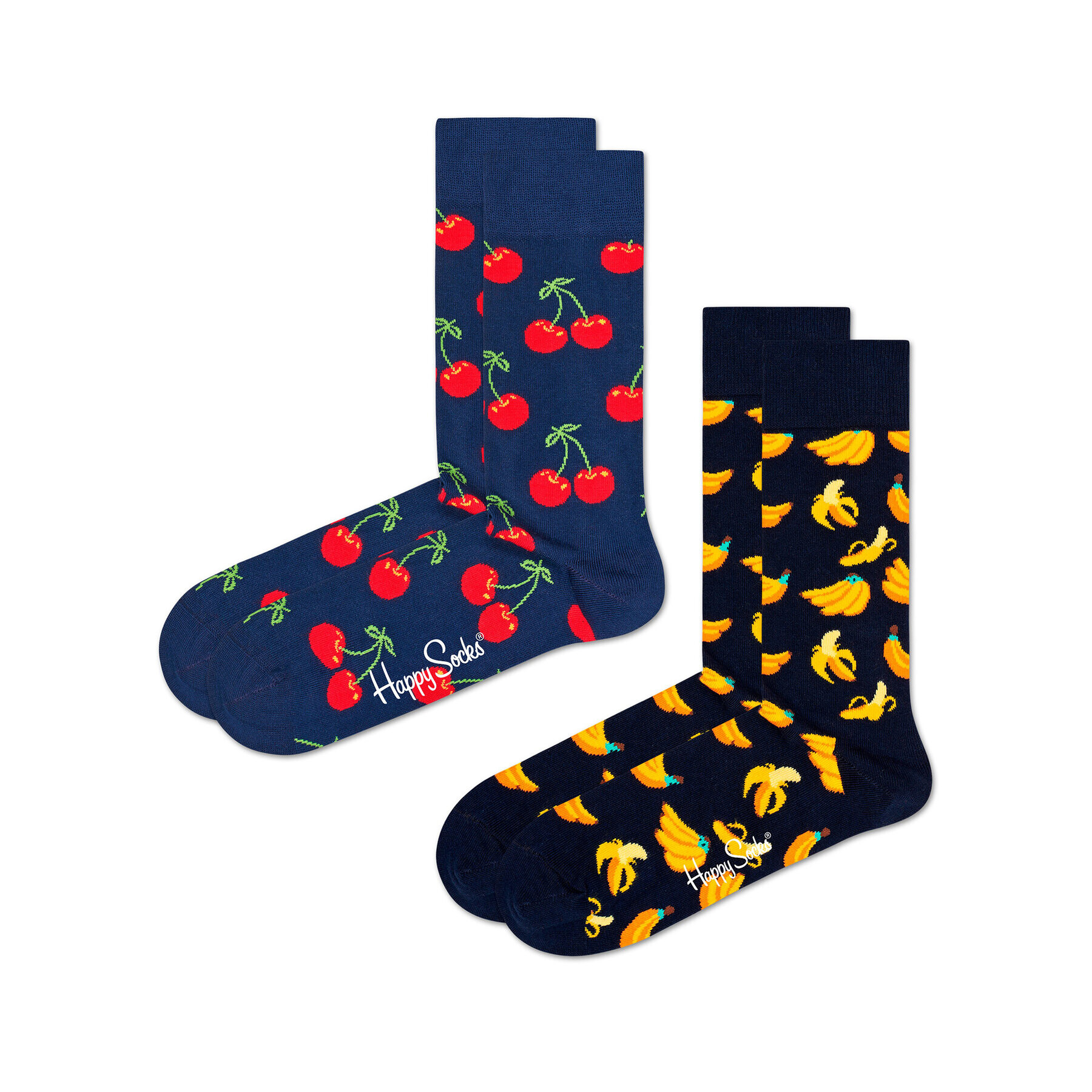 Happy Socks Комплект 2 чифта дълги чорапи мъжки CHE02-6050 Тъмносин - Pepit.bg