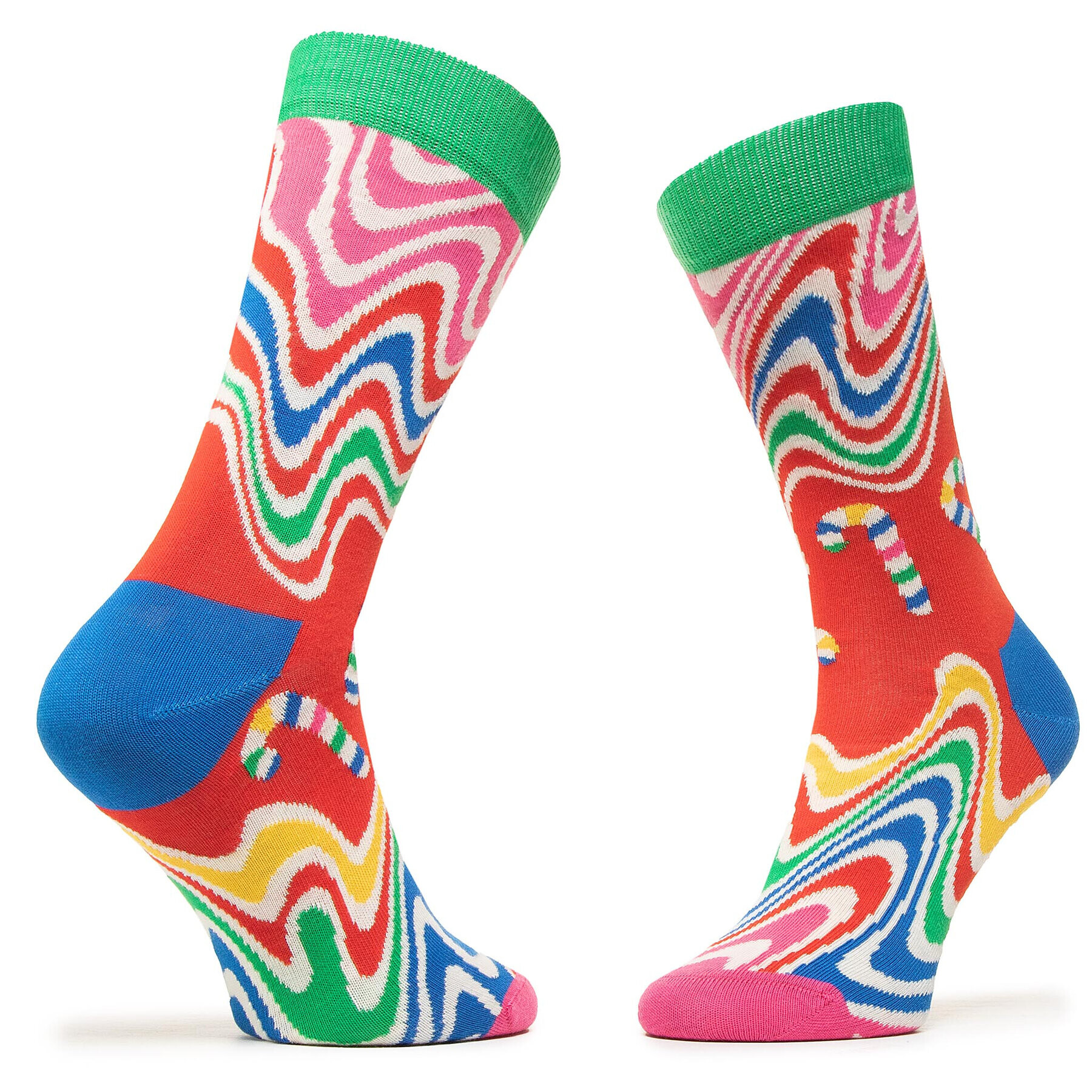 Happy Socks Комплект 2 чифта дълги чорапи мъжки XCCA02-0100 Цветен - Pepit.bg
