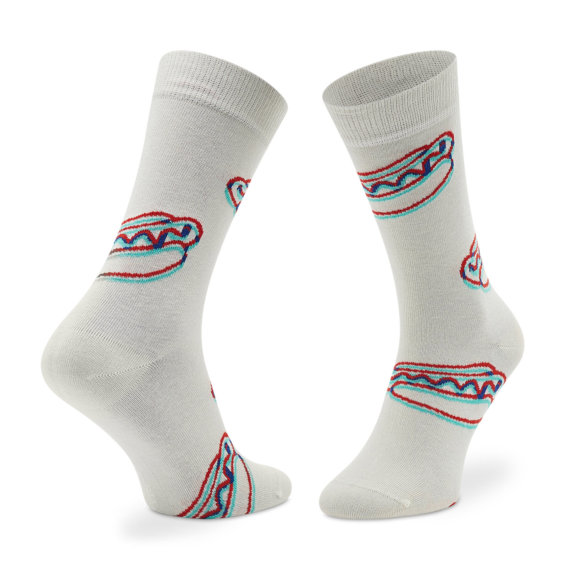 Happy Socks Комплект 2 чифта дълги чорапи мъжки XTDS02-6500 Бял - Pepit.bg