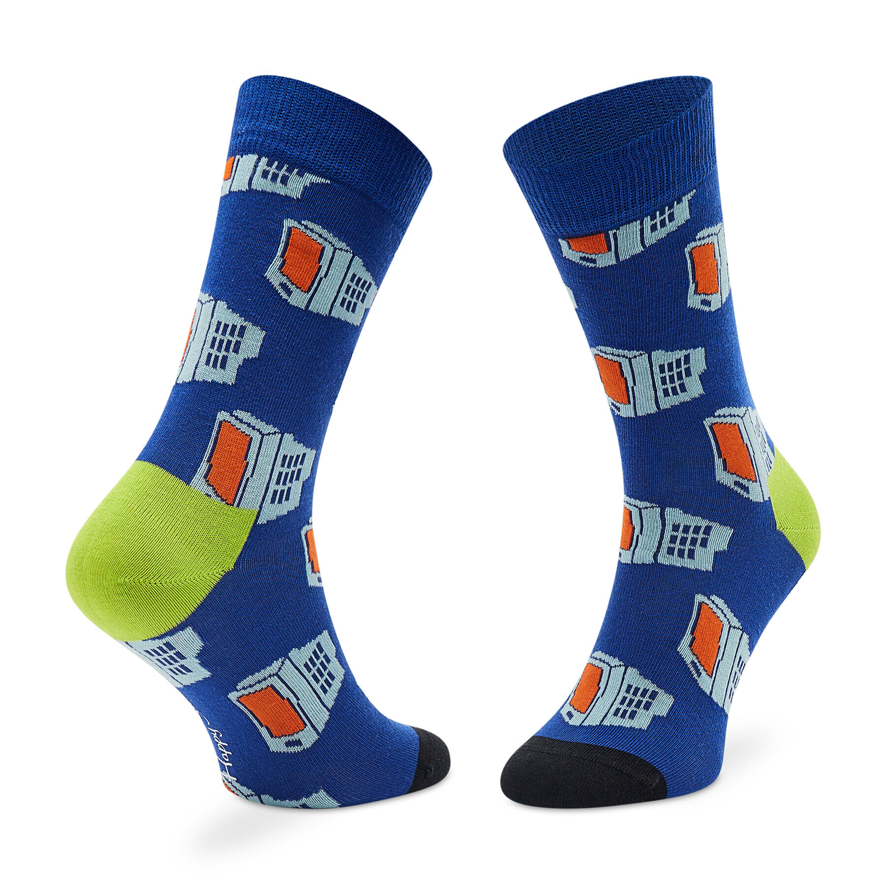 Happy Socks Комплект 2 чифта дълги чорапи мъжки XTDS02-6500 Бял - Pepit.bg