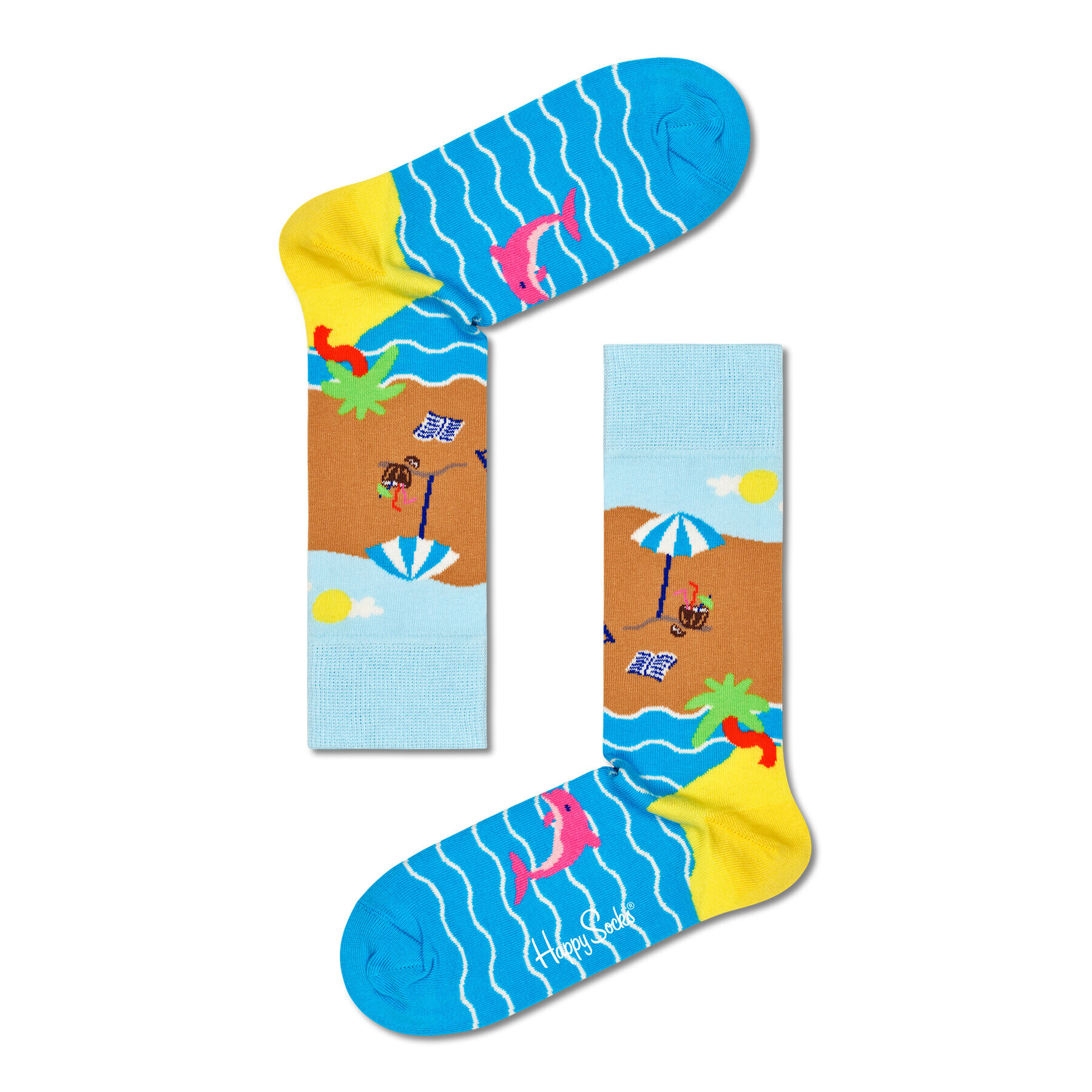 Happy Socks Комплект 2 чифта дълги чорапи мъжки XWYW02-2200 Цветен - Pepit.bg