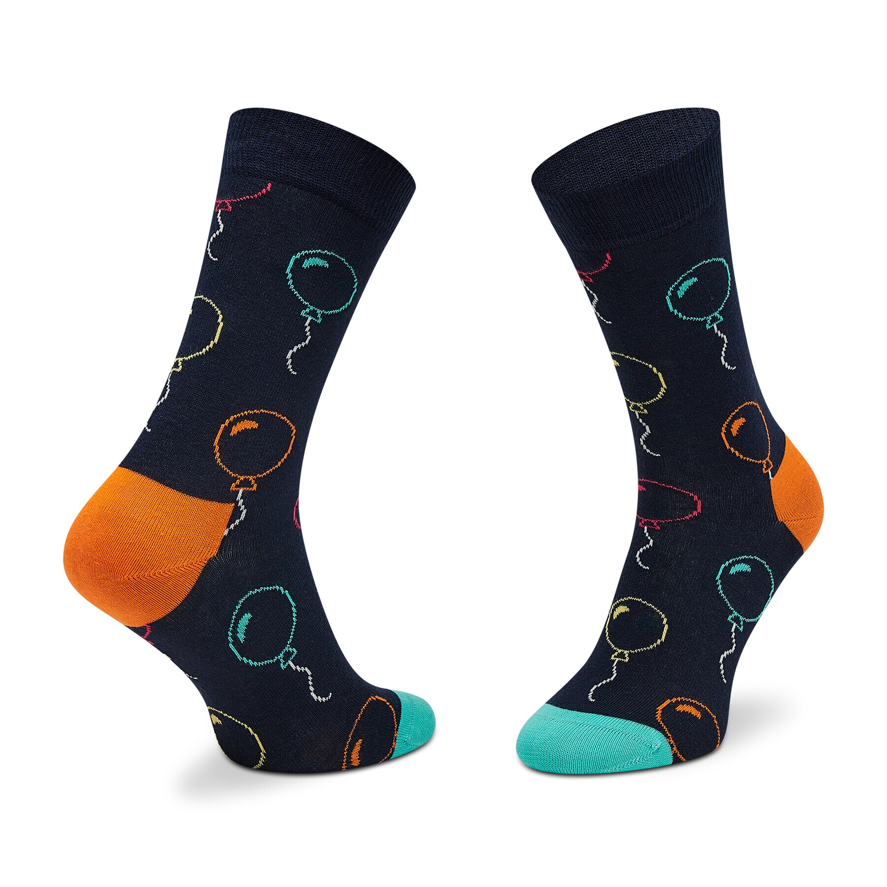 Happy Socks Комплект 2 чифта дълги чорапи мъжки XYDI02-6500 Тъмносин - Pepit.bg