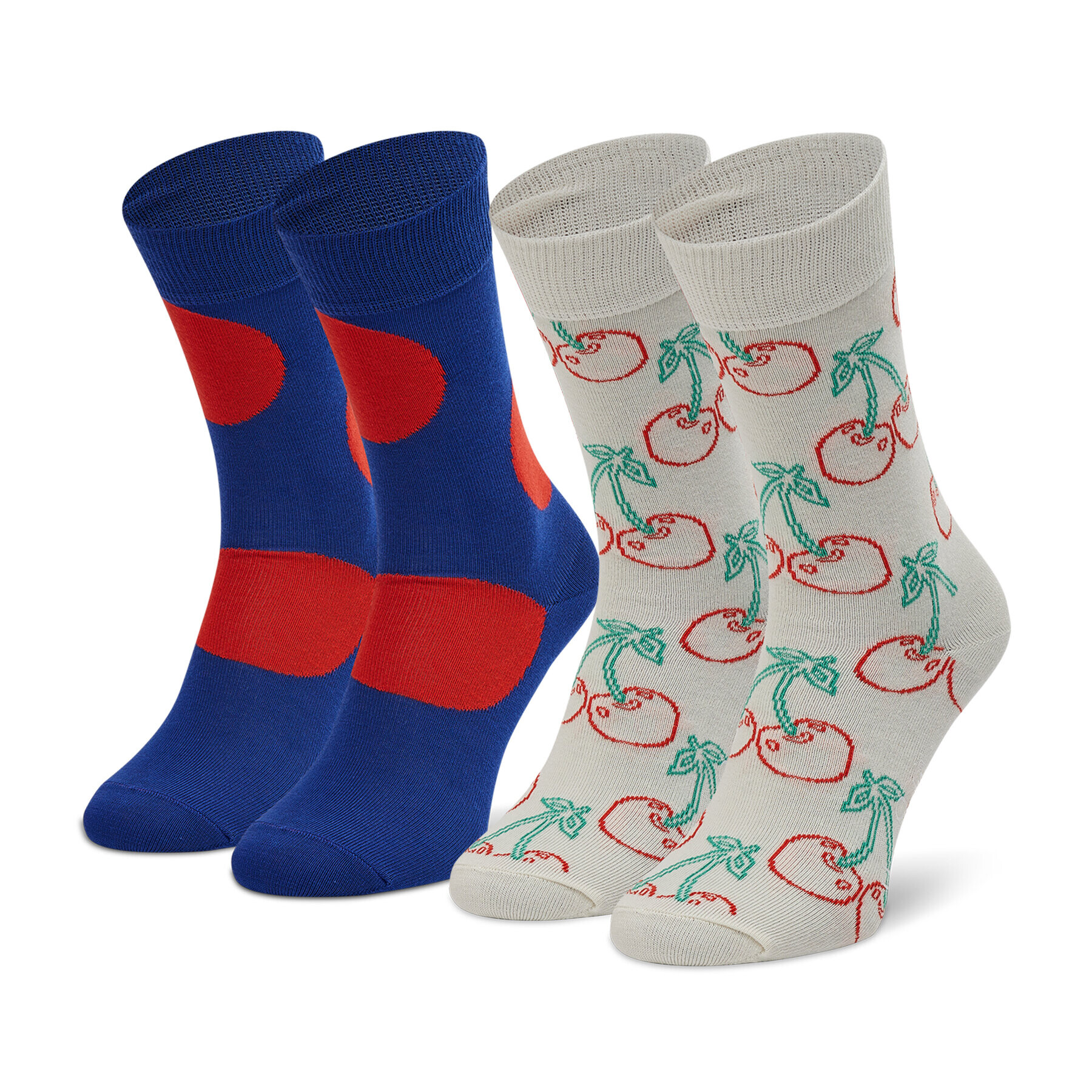 Happy Socks Комплект 2 чифта къси чорапи дамски XCHE02-6300 Син - Pepit.bg