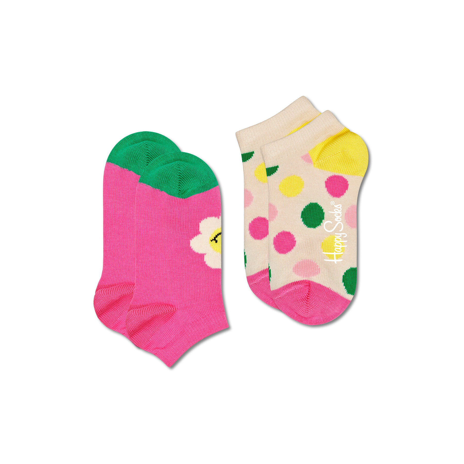 Happy Socks Комплект 2 чифта къси чорапи детски KSMD02-3300 Цветен - Pepit.bg