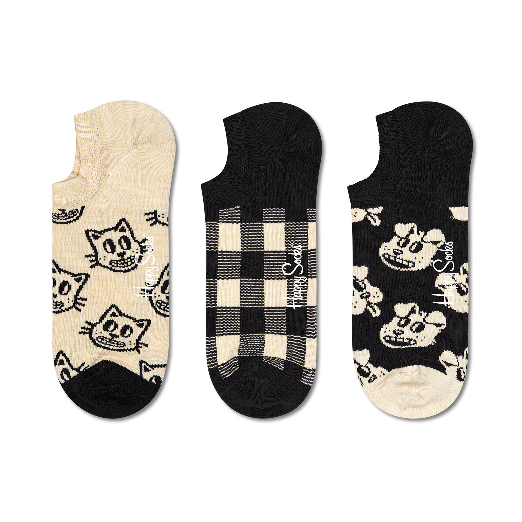 Happy Socks Комплект 2 чифта къси чорапи унисекс PET39-9100 Цветен - Pepit.bg