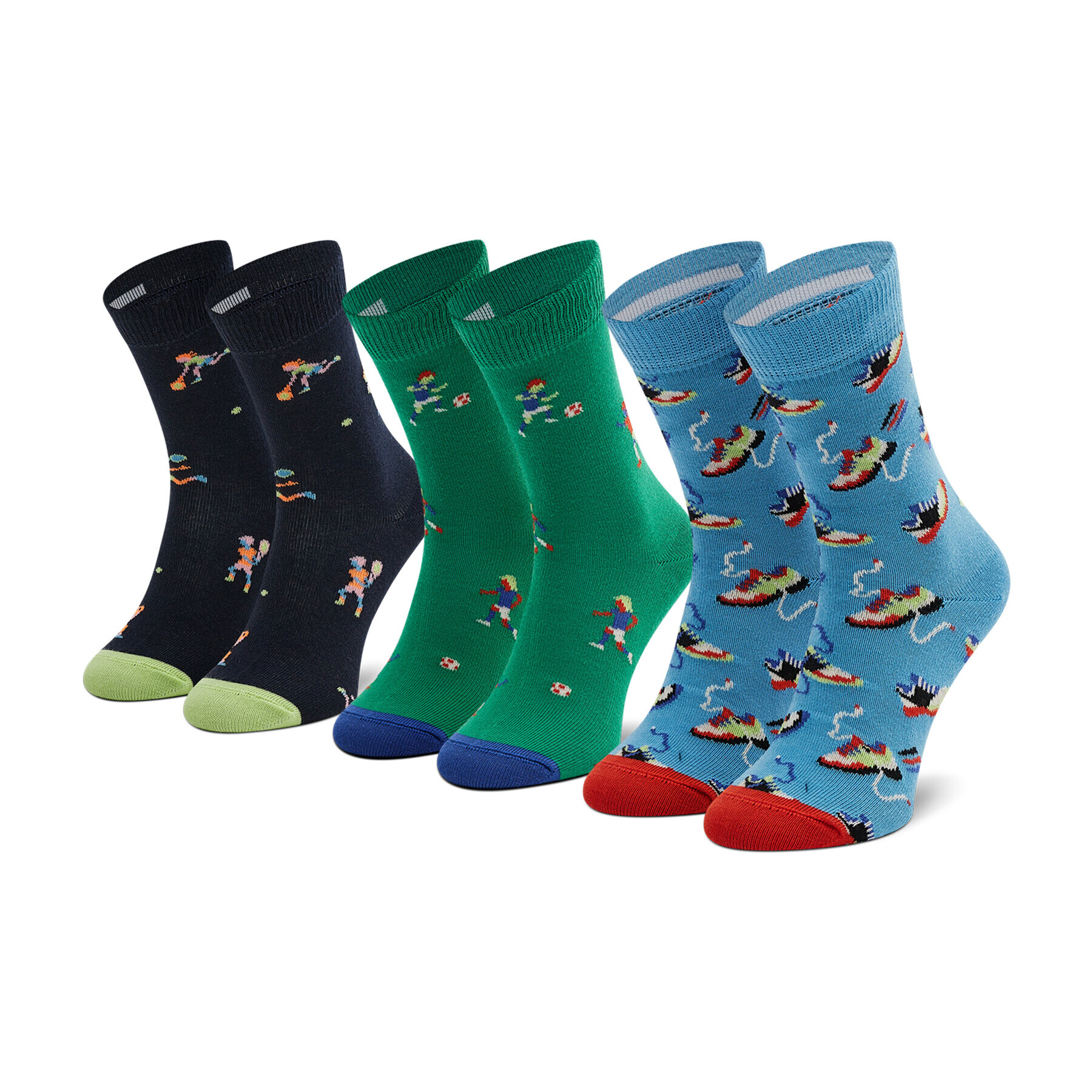 Happy Socks Комплект 3 чифта дълги чорапи детски SXKSPO08-0200 Цветен - Pepit.bg