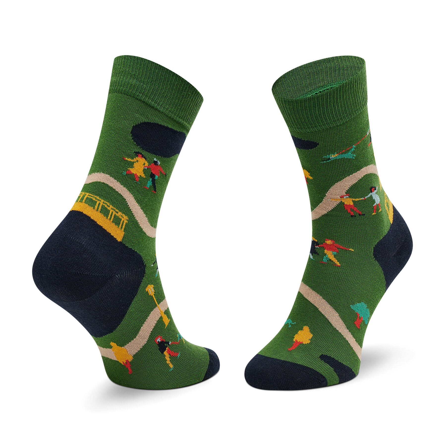 Happy Socks Комплект 3 чифта дълги чорапи мъжки SXDGW08-0200 Червен - Pepit.bg