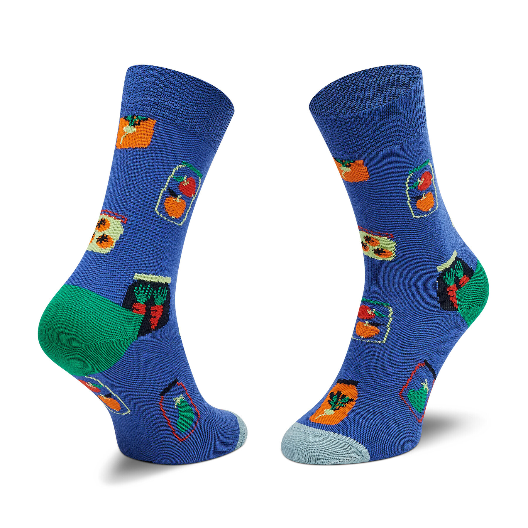 Happy Socks Комплект 3 чифта дълги чорапи мъжки SXFAL08-0201 Син - Pepit.bg