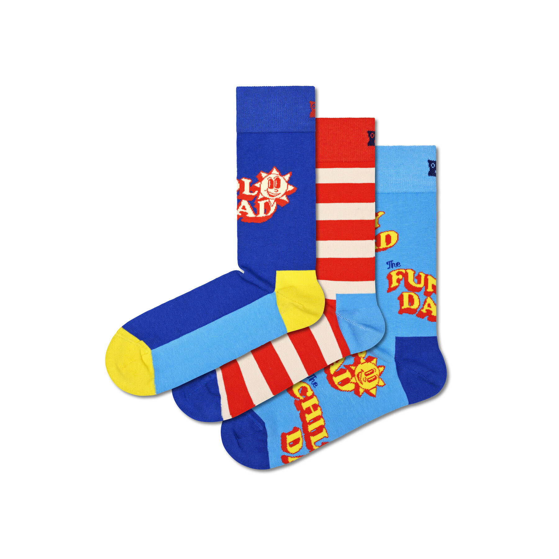 Happy Socks Комплект 3 чифта дълги чорапи мъжки XFOT08-6300 Цветен - Pepit.bg