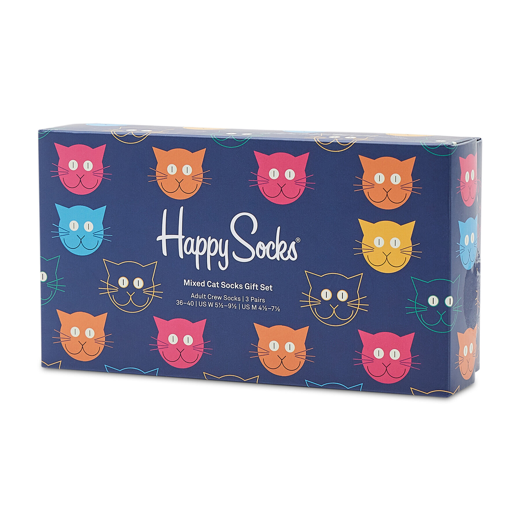 Happy Socks Комплект 3 чифта дълги чорапи мъжки XMJA08-0150 Черен - Pepit.bg