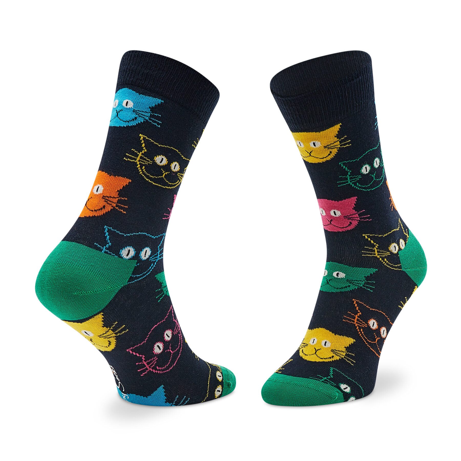 Happy Socks Комплект 3 чифта дълги чорапи мъжки XMJA08-0150 Черен - Pepit.bg