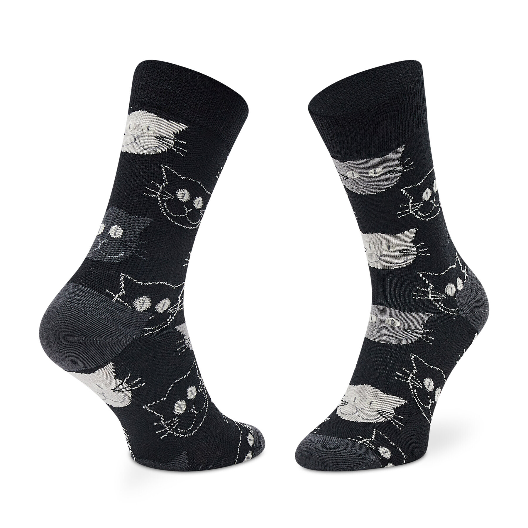 Happy Socks Комплект 3 чифта дълги чорапи мъжки XMJA08-0150 Черен - Pepit.bg