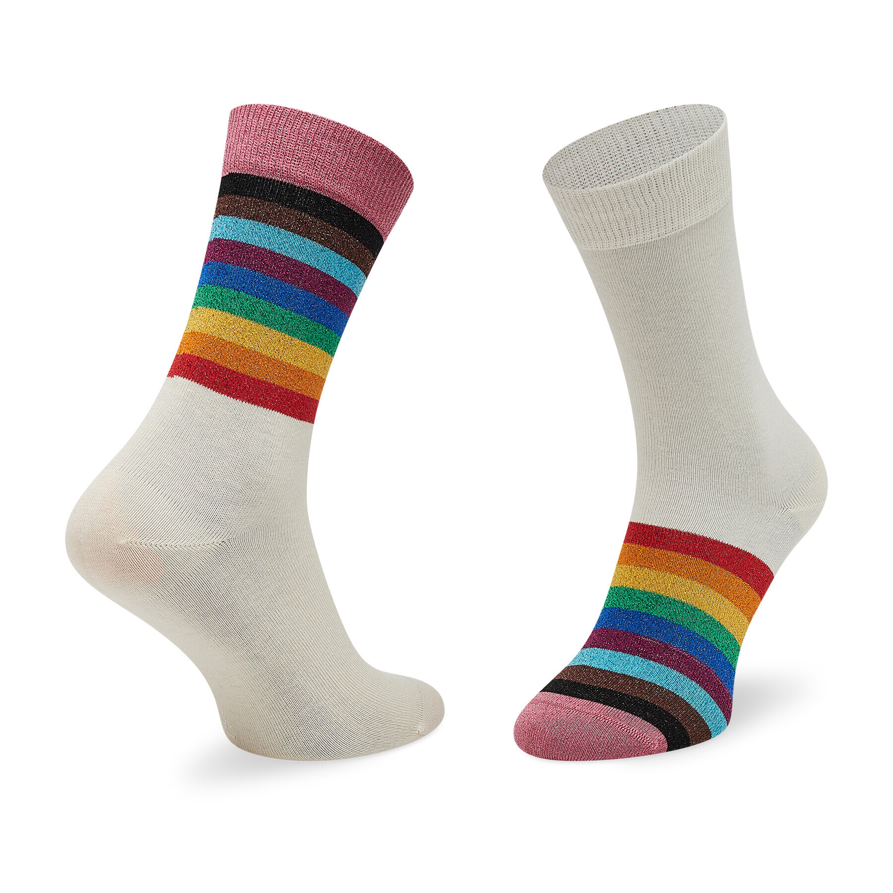 Happy Socks Комплект 3 чифта дълги чорапи мъжки XPRD08-1300 Бял - Pepit.bg