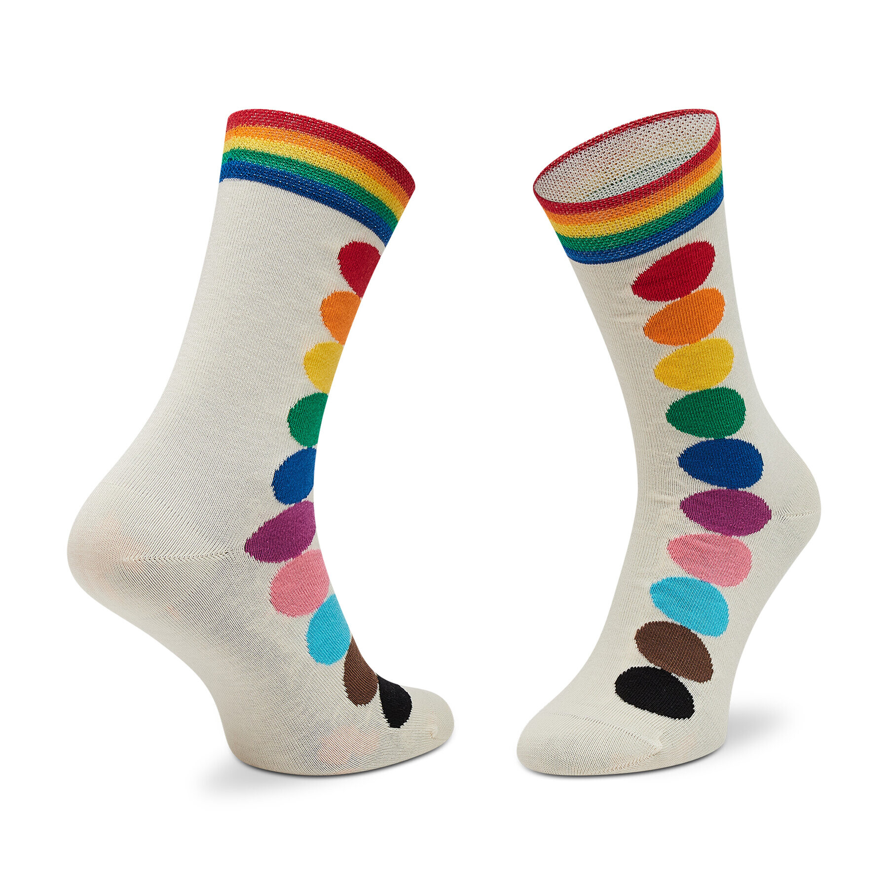 Happy Socks Комплект 3 чифта дълги чорапи мъжки XPRD08-1300 Бял - Pepit.bg