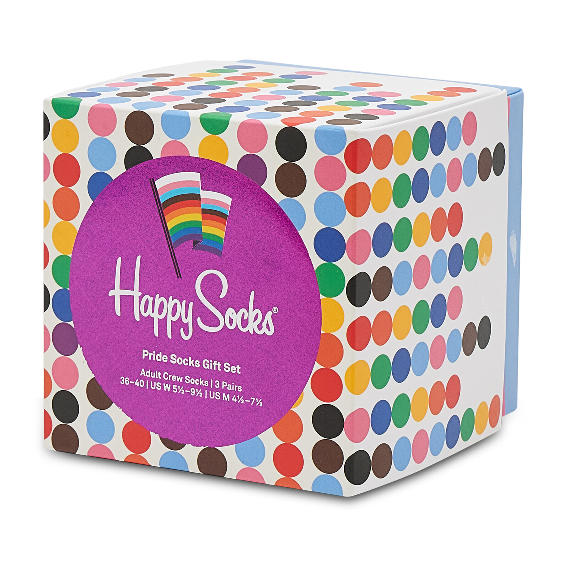 Happy Socks Комплект 3 чифта дълги чорапи мъжки XPRD08-1300 Бял - Pepit.bg