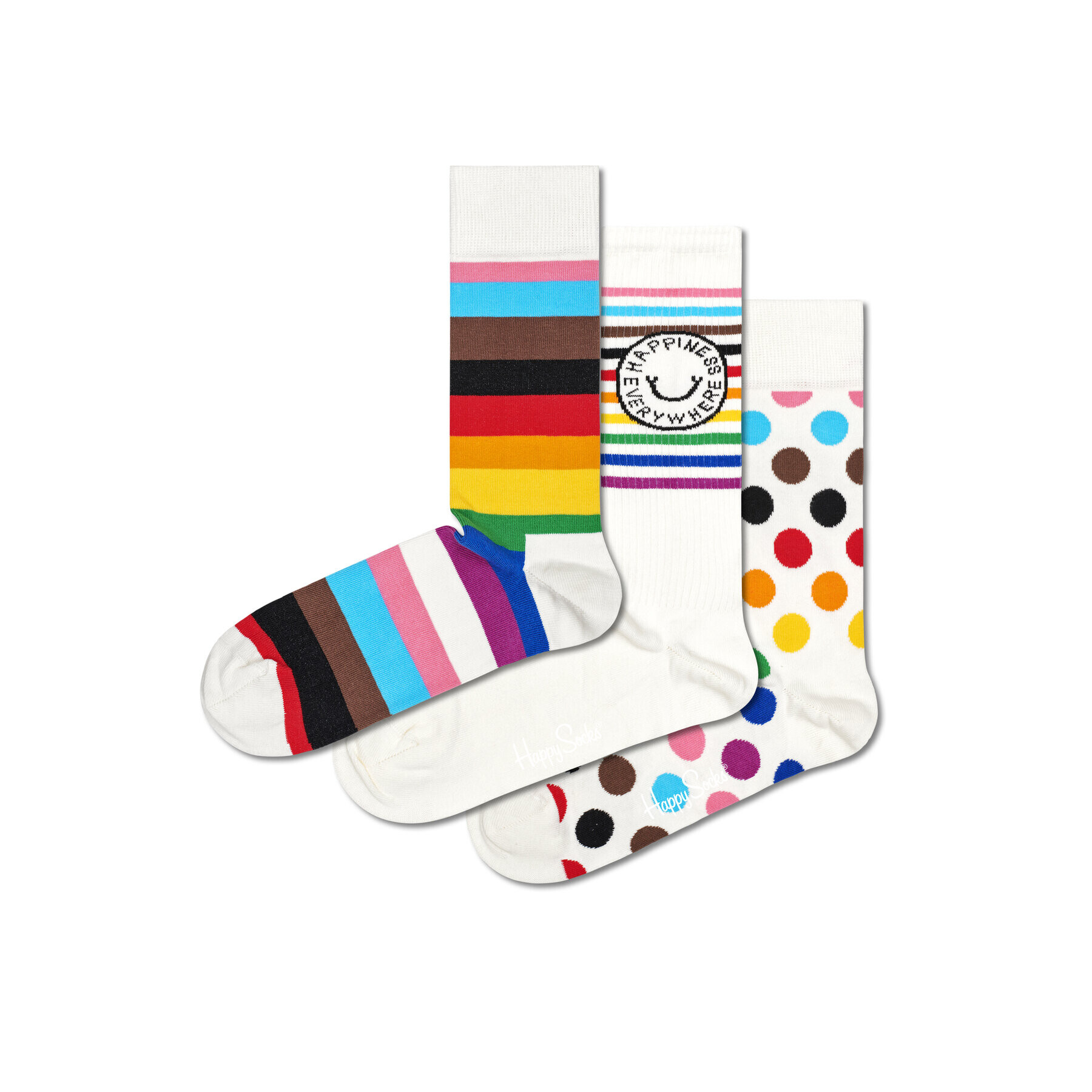 Happy Socks Комплект 3 чифта дълги чорапи мъжки XPRE08-1300 Цветен - Pepit.bg