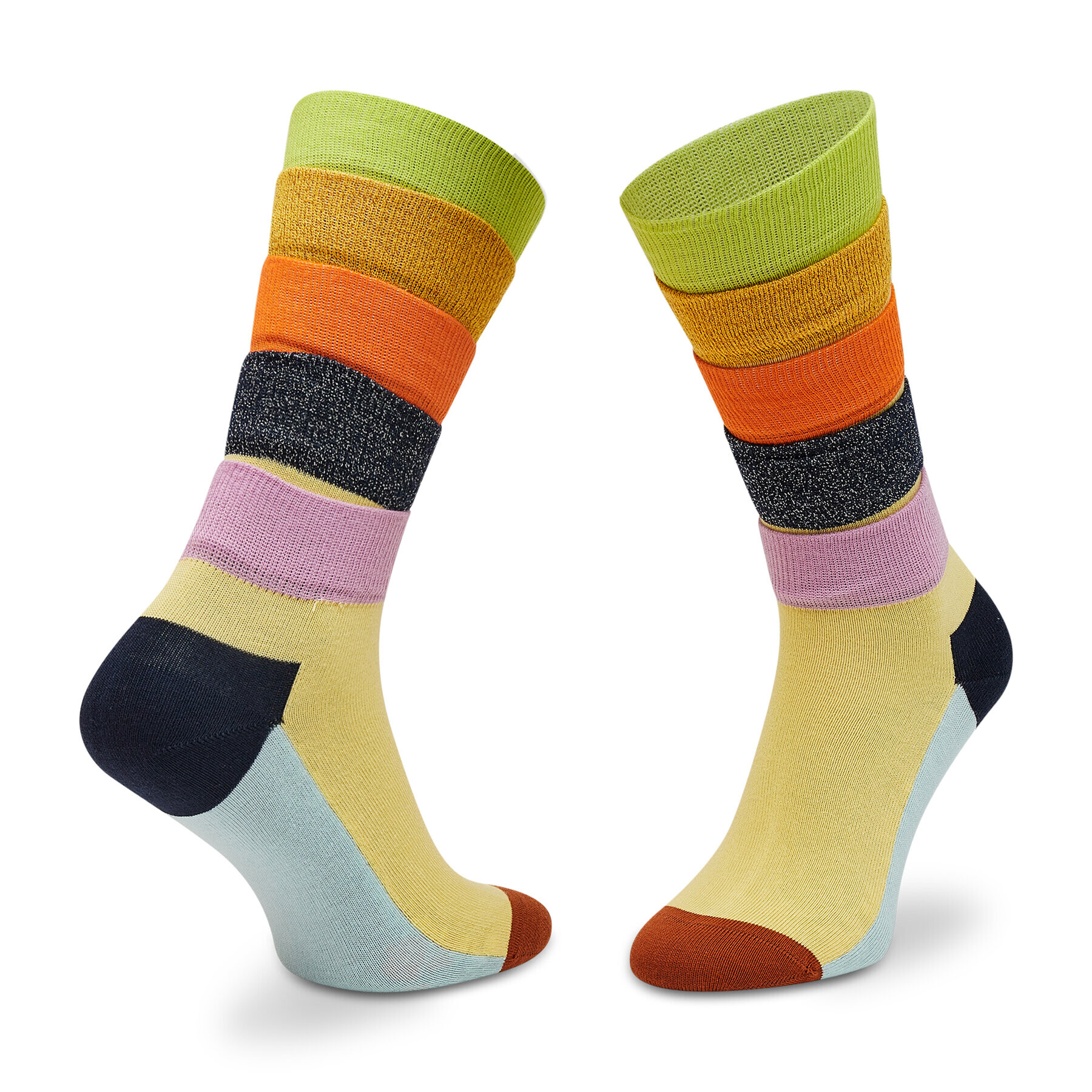 Happy Socks Комплект 3 чифта дълги чорапи мъжки XTHR08-0200 Розов - Pepit.bg