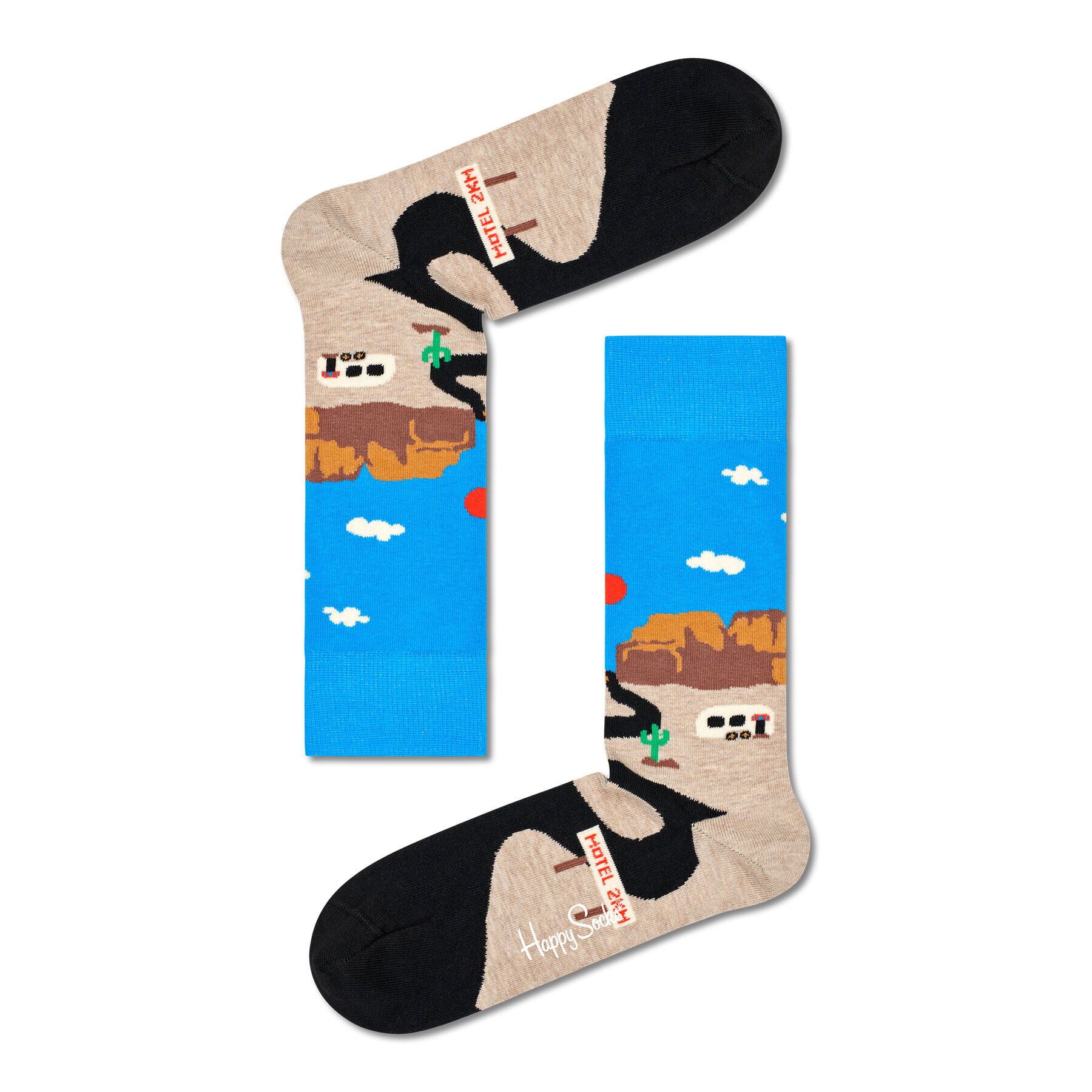 Happy Socks Комплект 3 чифта дълги чорапи мъжки XWET08-0200 Цветен - Pepit.bg