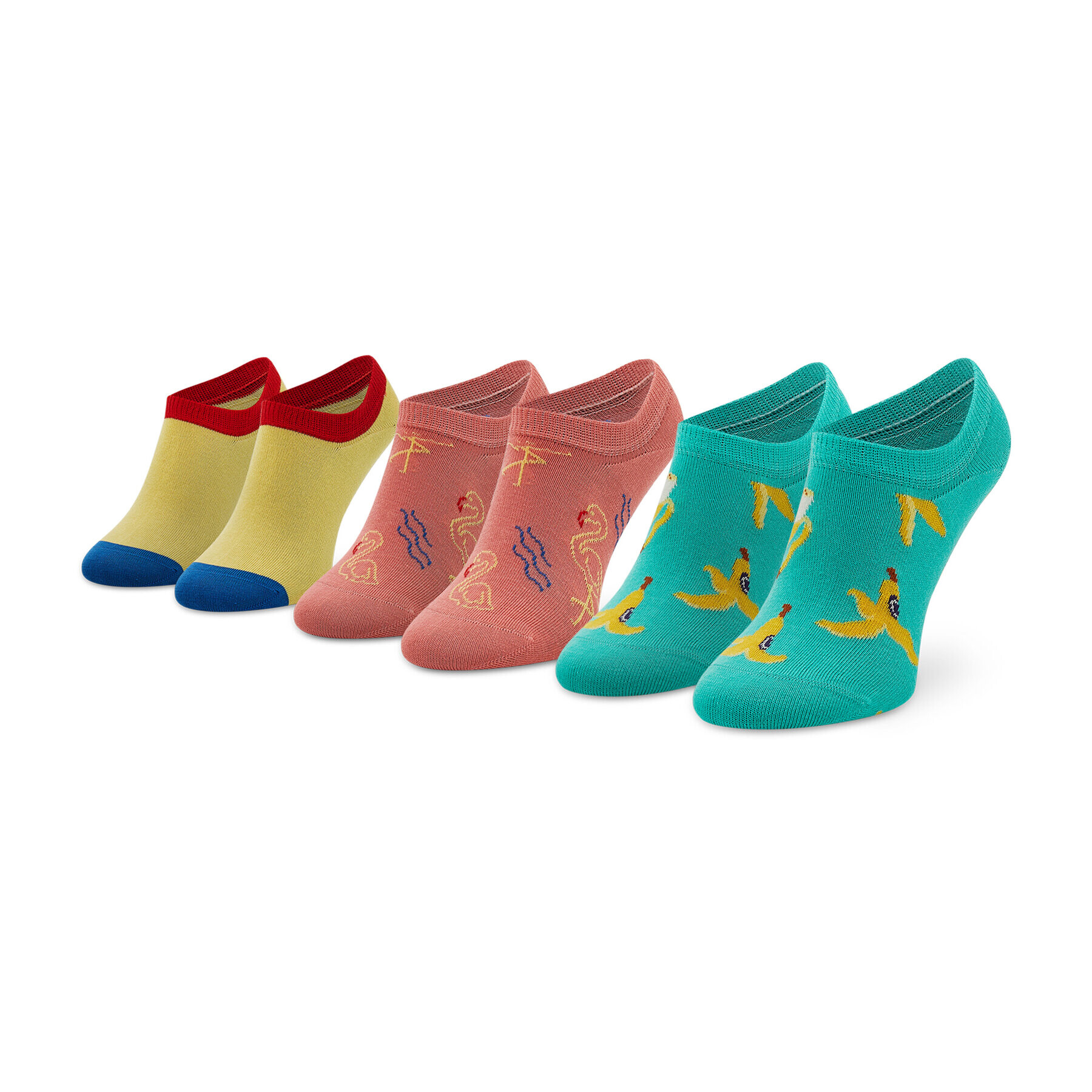 Happy Socks Комплект 3 чифта терлик унисекс FAM39-2700 Цветен - Pepit.bg