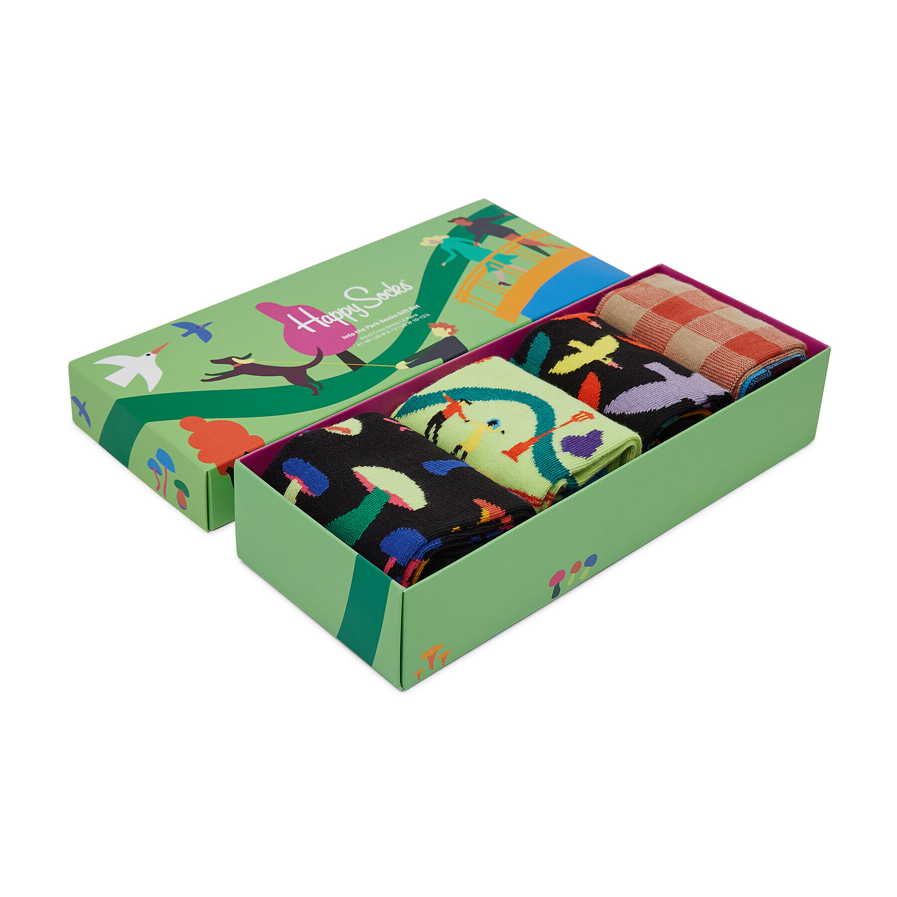 Happy Socks Комплект 4 чифта дълги чорапи мъжки XITW09-7300 Черен - Pepit.bg