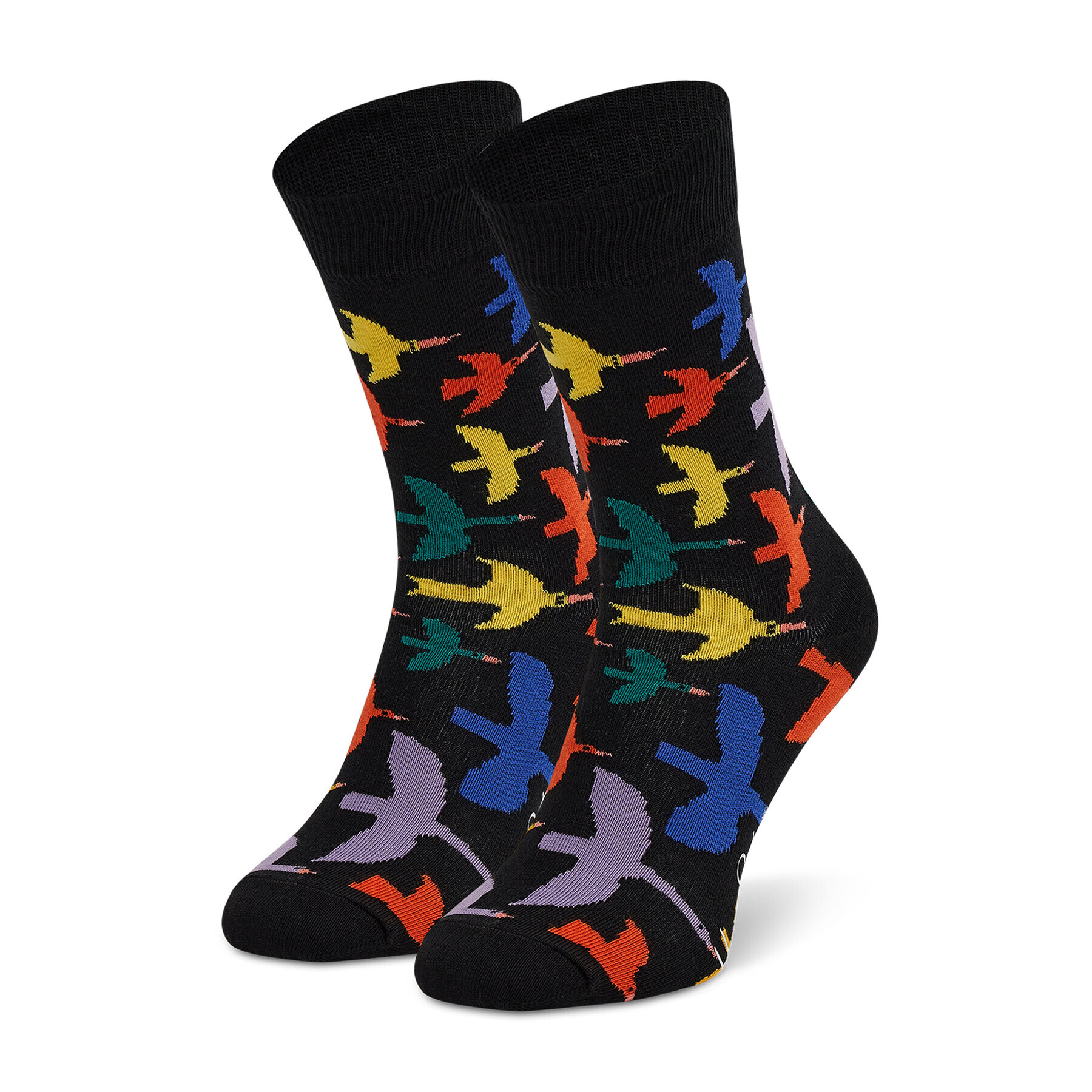 Happy Socks Комплект 4 чифта дълги чорапи мъжки XITW09-7300 Черен - Pepit.bg