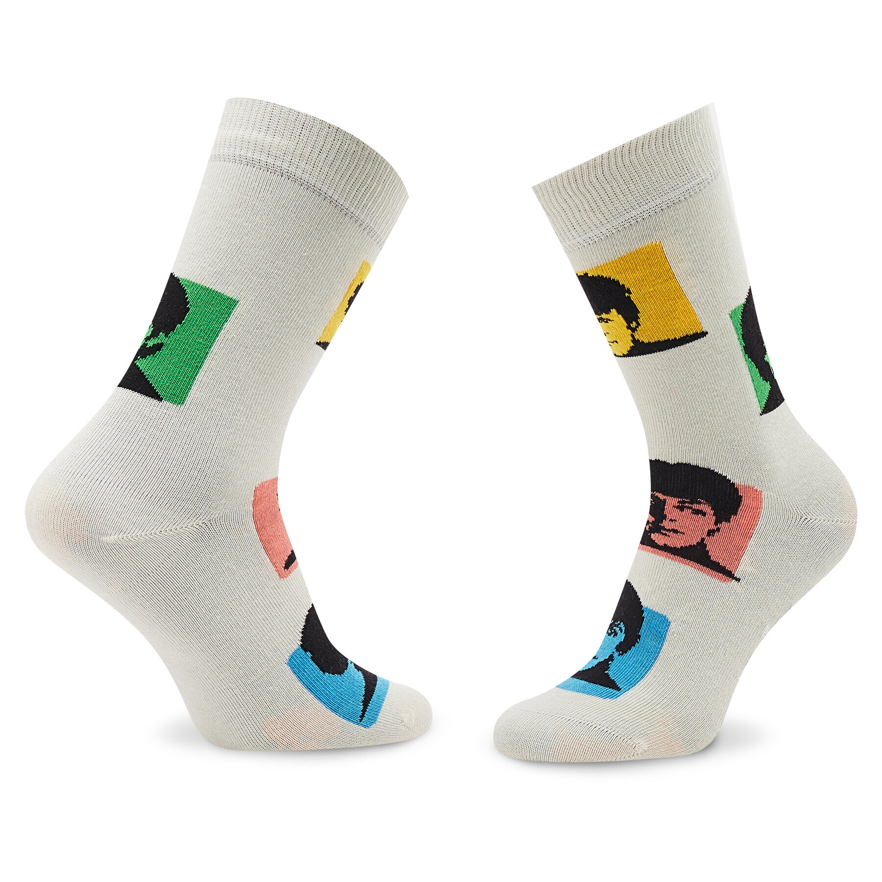 Happy Socks Комплект 4 чифта дълги чорапи унисекс The Beathles XBEA09-0200 Цветен - Pepit.bg