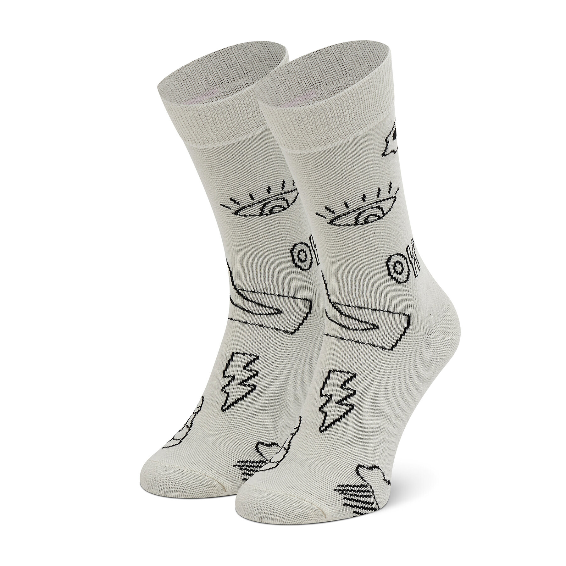 Happy Socks Комплект 4 чифта дълги чорапи унисекс XBWH09-9100 Черен - Pepit.bg