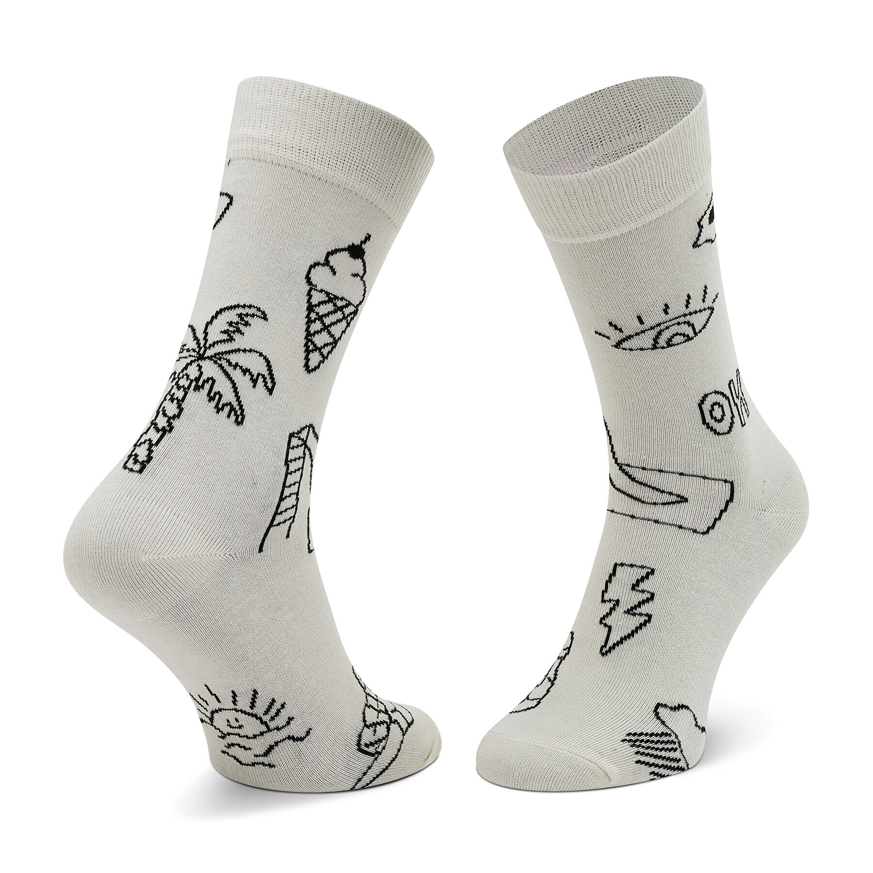 Happy Socks Комплект 4 чифта дълги чорапи унисекс XBWH09-9100 Черен - Pepit.bg