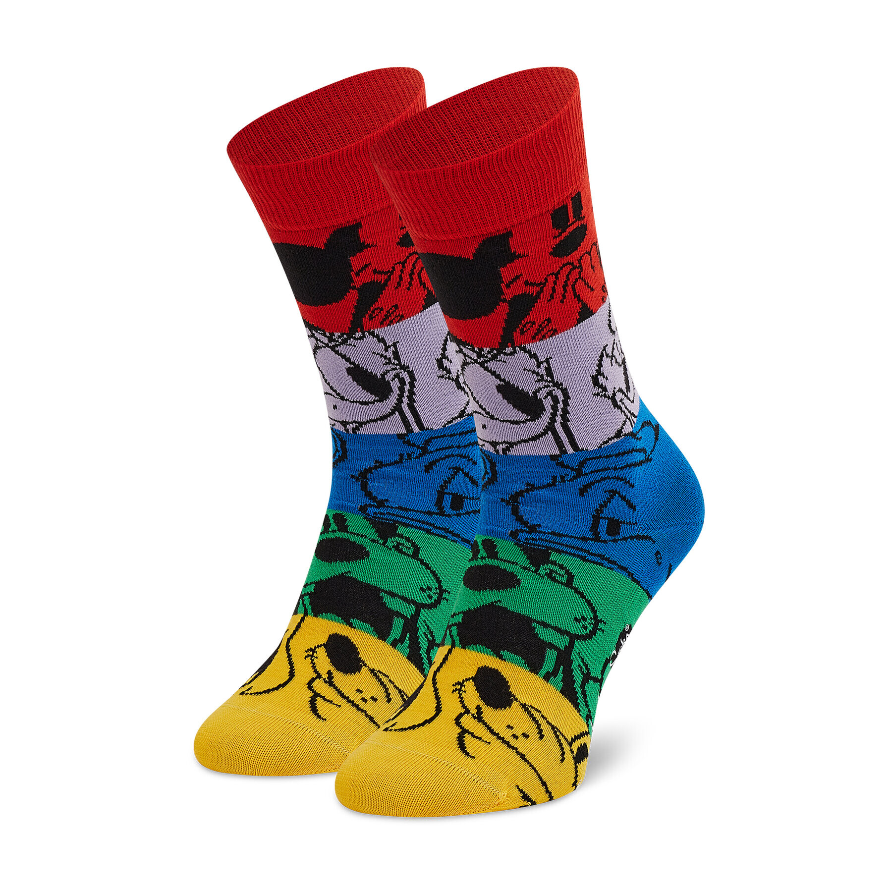 Happy Socks Комплект 4 чифта дълги чорапи унисекс XDNY09-0200 Черен - Pepit.bg