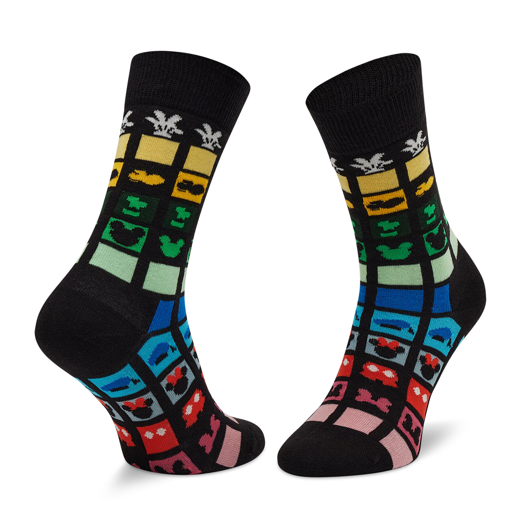 Happy Socks Комплект 4 чифта дълги чорапи унисекс XDNY09-0200 Черен - Pepit.bg