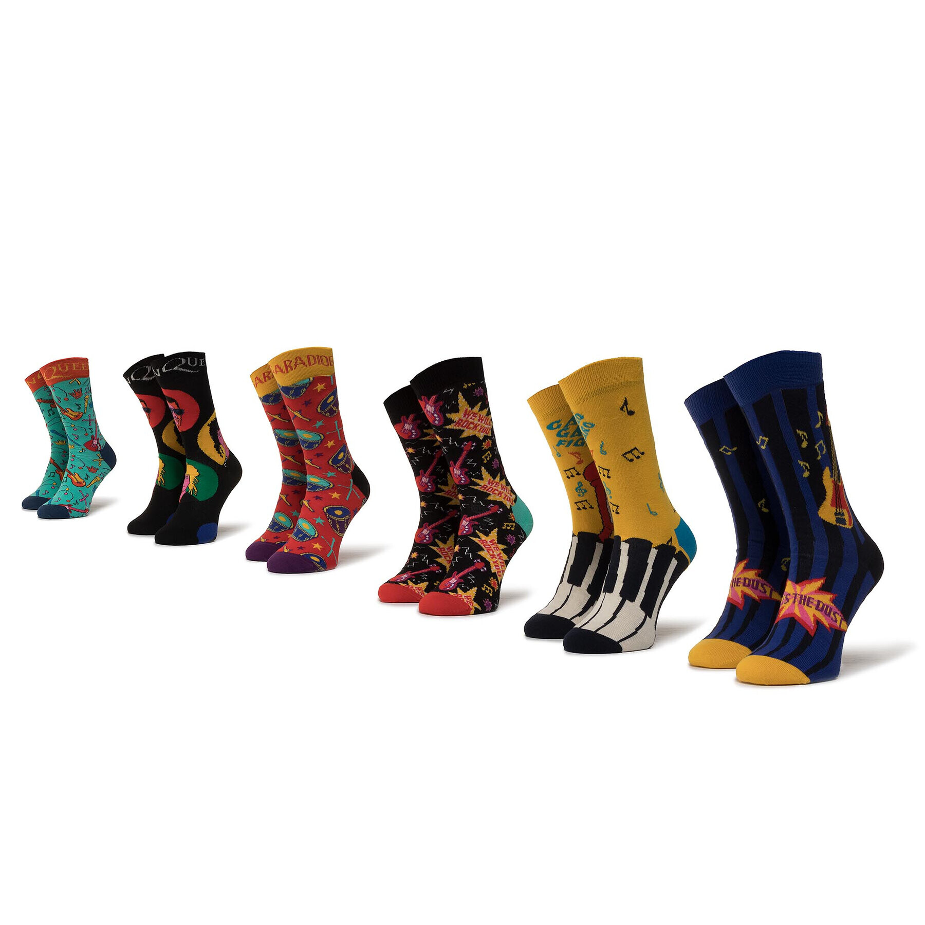Happy Socks Омплект 6 чифта дълги чорапи унисекс XQUE10-0100 Цветен - Pepit.bg