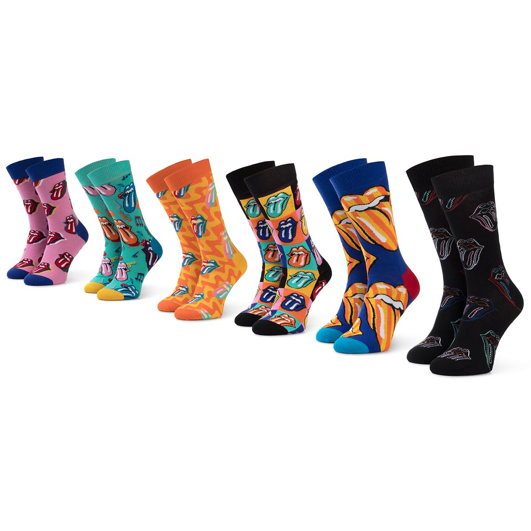 Happy Socks омплект 6 чифта дълги чорапи унисекс XRLS10-3300 Цветен - Pepit.bg