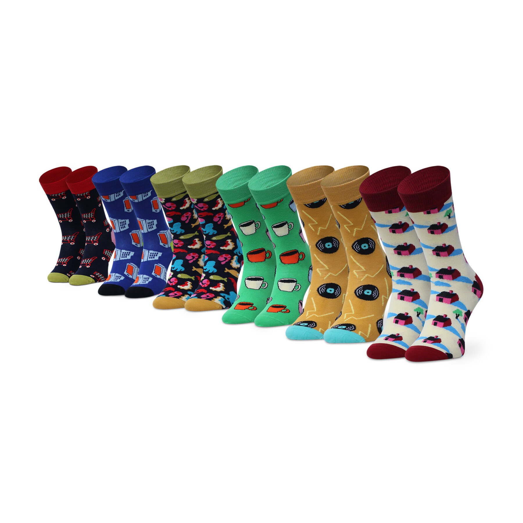 Happy Socks Омплект 7 чифта дълги чорапи унисекс XSDS15-0200 Цветен - Pepit.bg