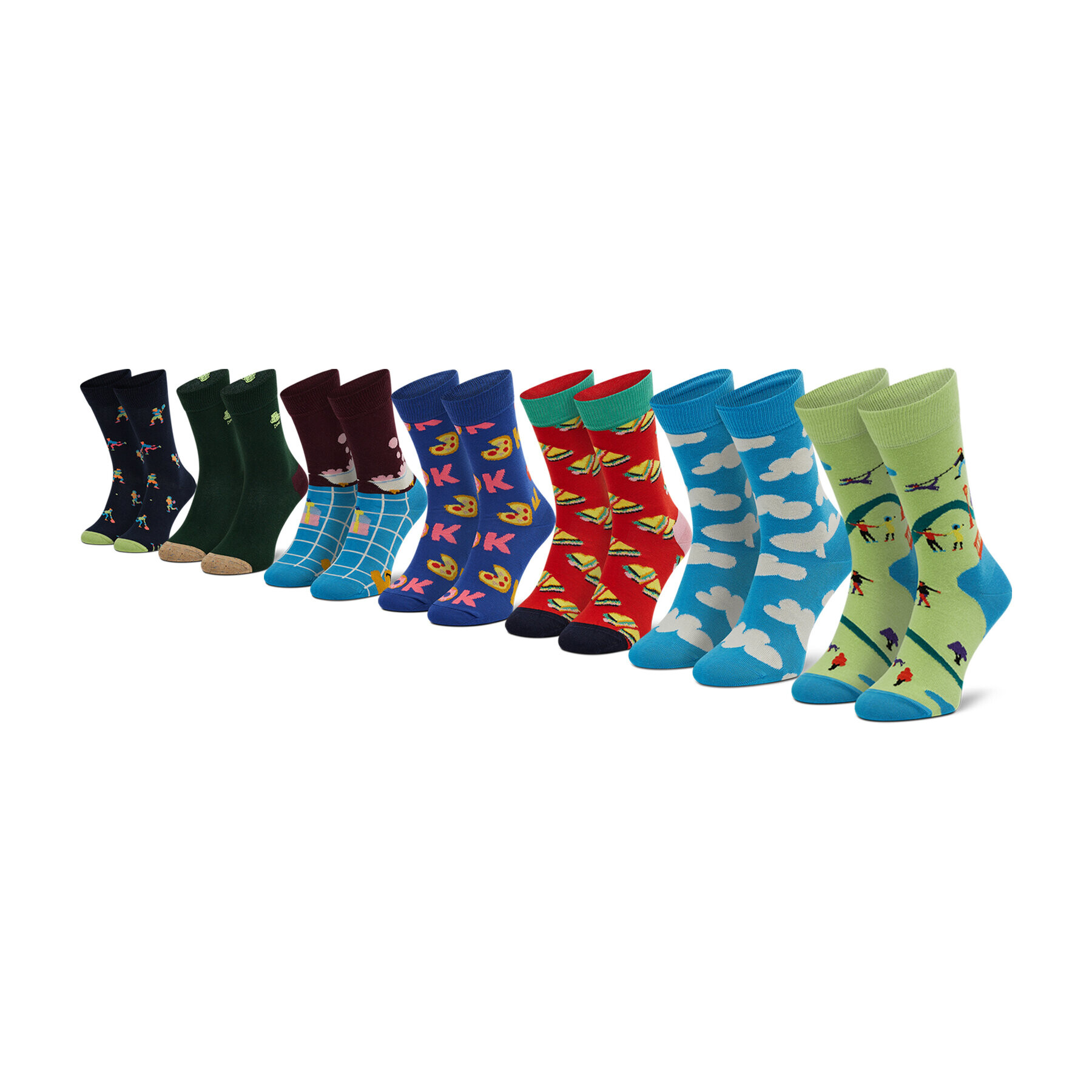 Happy Socks Омплект 7 чифта дълги чорапи унисекс XSEV15-0200 Цветен - Pepit.bg