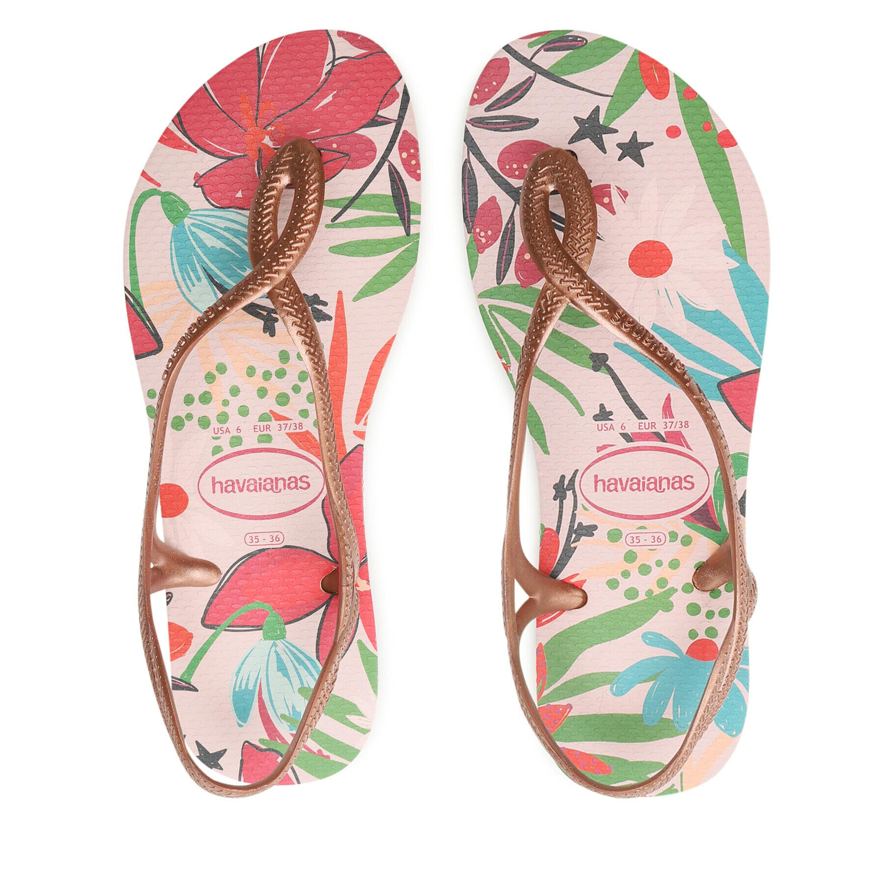 Havaianas Сандали Luna Print 41372593606 Кафяв - Pepit.bg