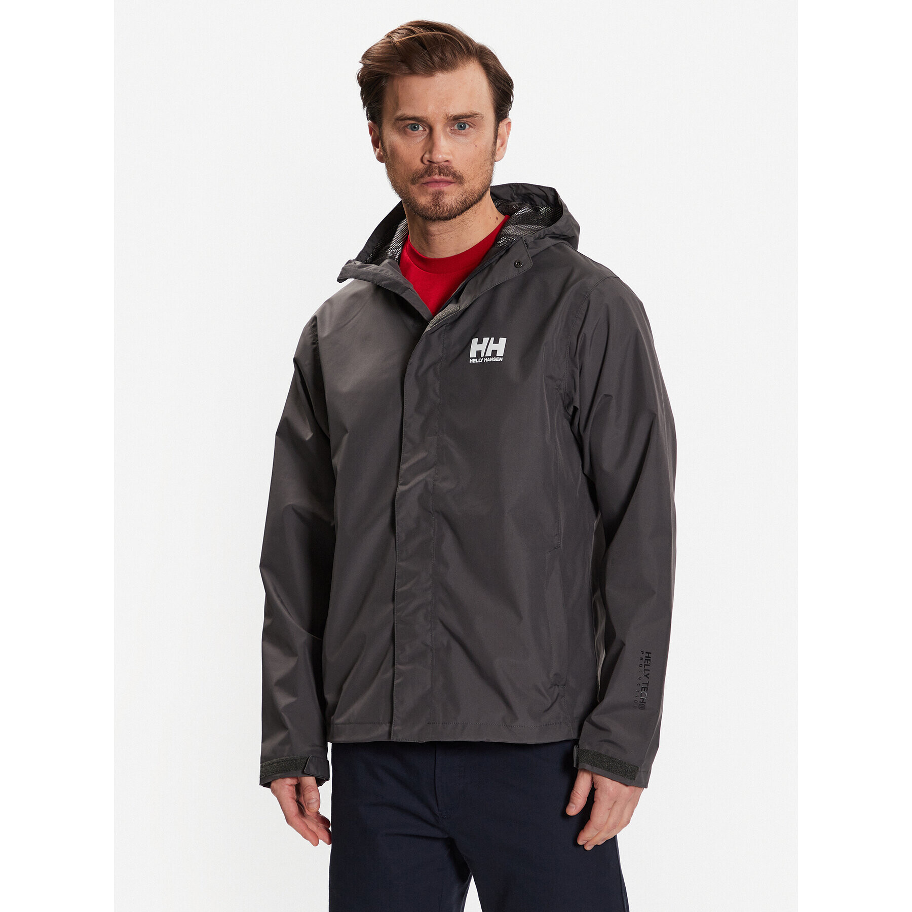 Helly Hansen Яке за дъжд Seven 62047 Сив Regular Fit - Pepit.bg