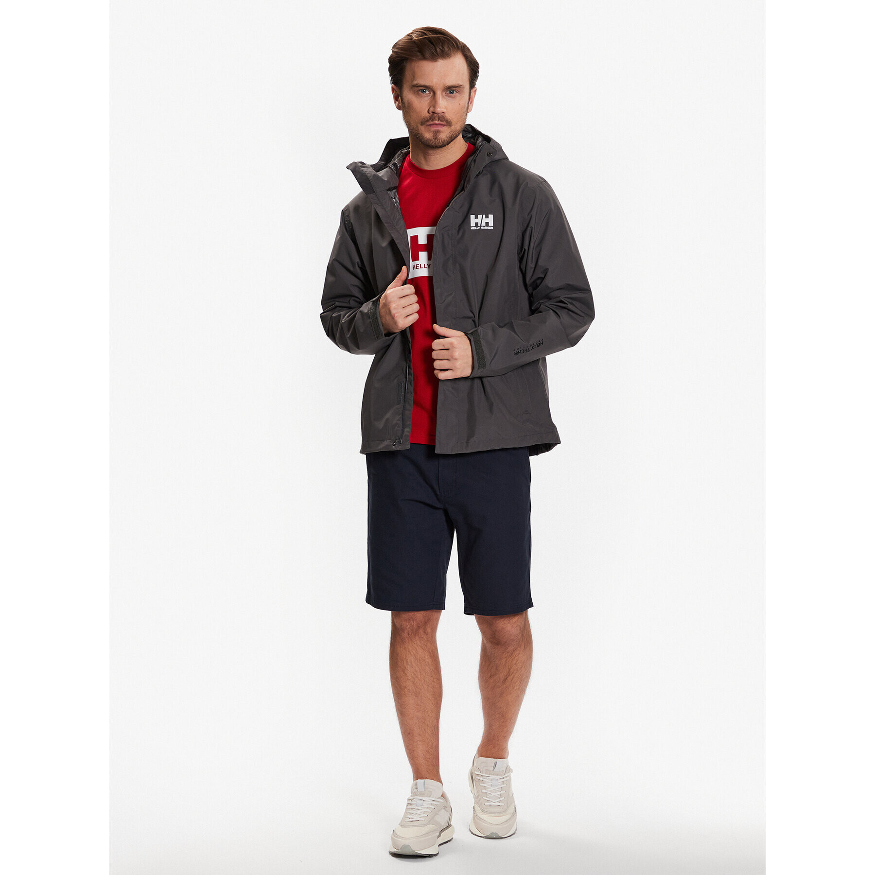 Helly Hansen Яке за дъжд Seven 62047 Сив Regular Fit - Pepit.bg