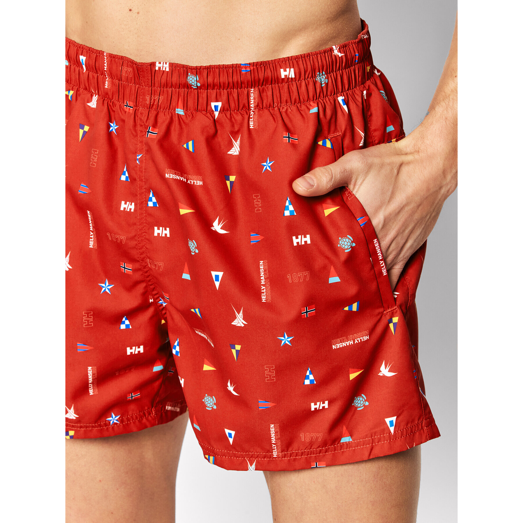 Helly Hansen Плувни шорти Cadiz 34253 Червен Regular Fit - Pepit.bg