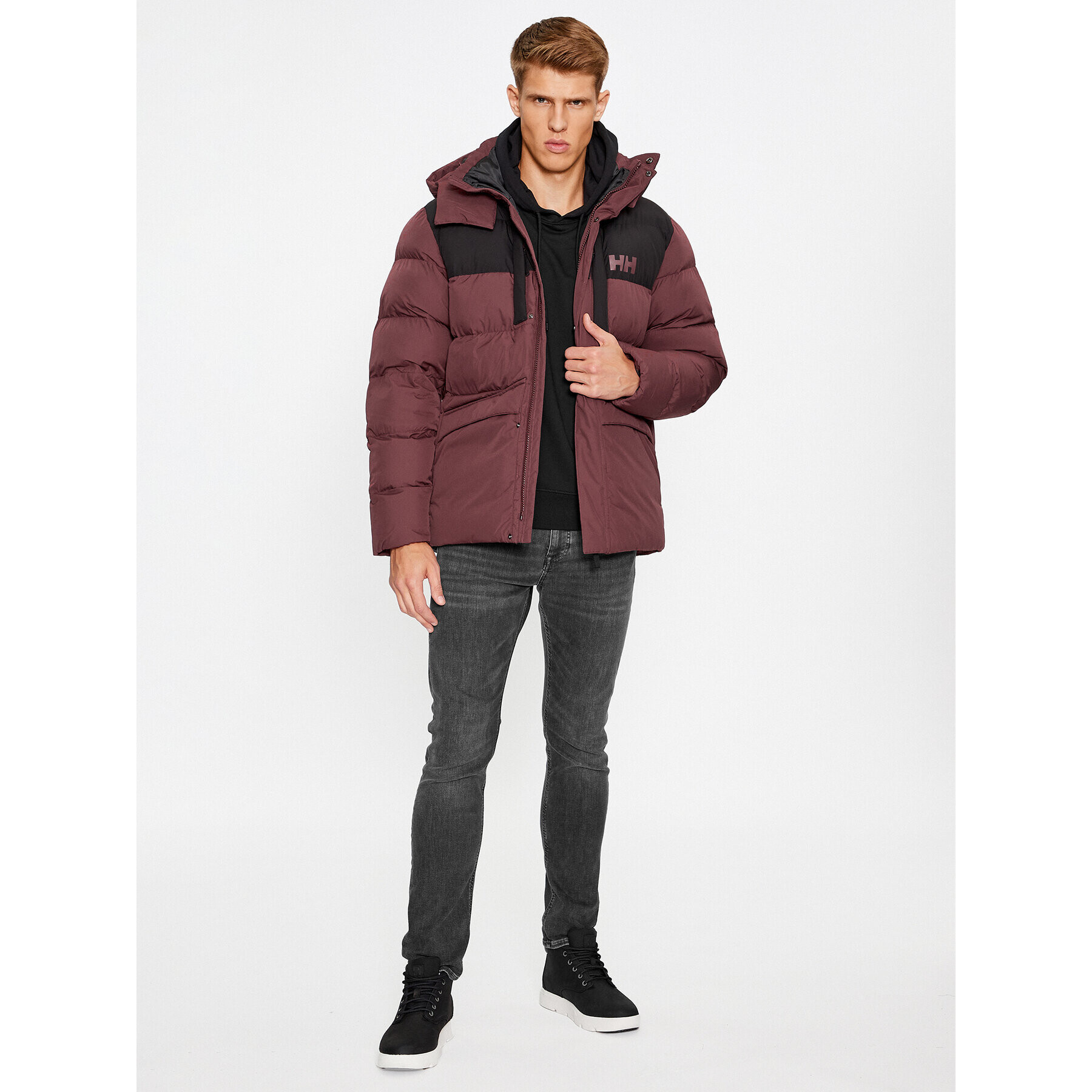 Helly Hansen Пухено яке Explorer Puffy Jacket 53994 Бордо Regular Fit - Pepit.bg