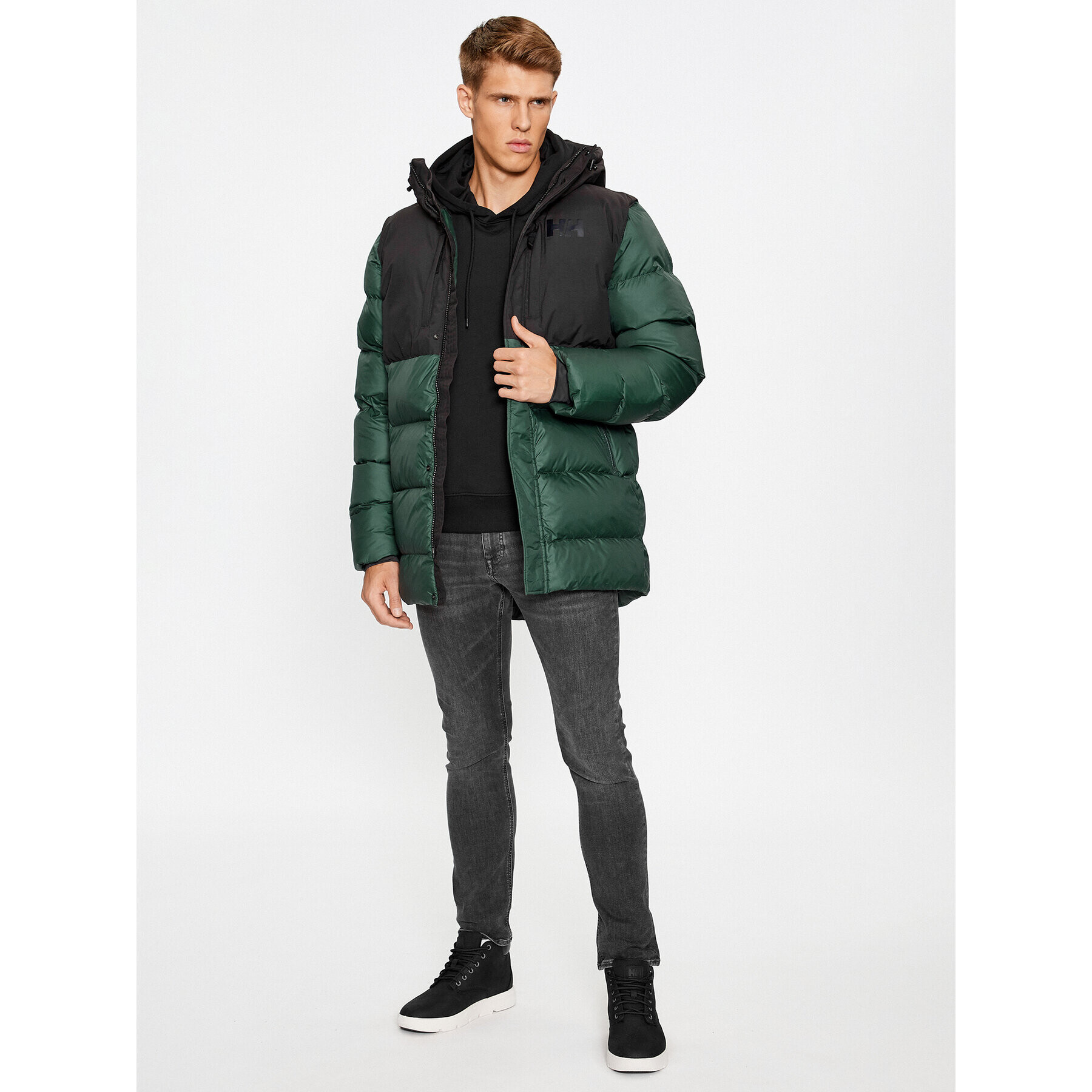 Helly Hansen Пухено яке Long 53522 Зелен Regular Fit - Pepit.bg