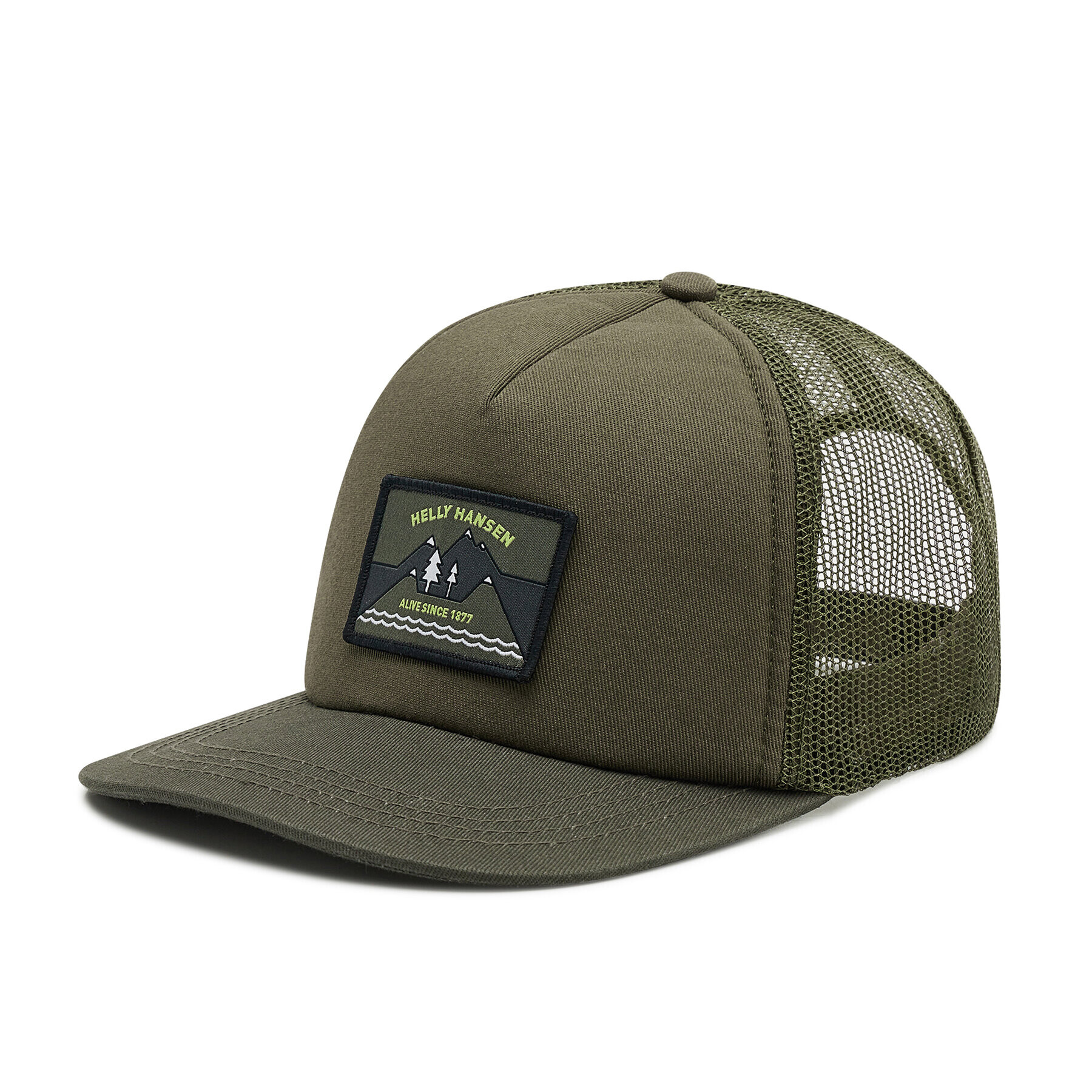 Helly Hansen Шапка с козирка Flatbrim Trucker 67155 Зелен - Pepit.bg